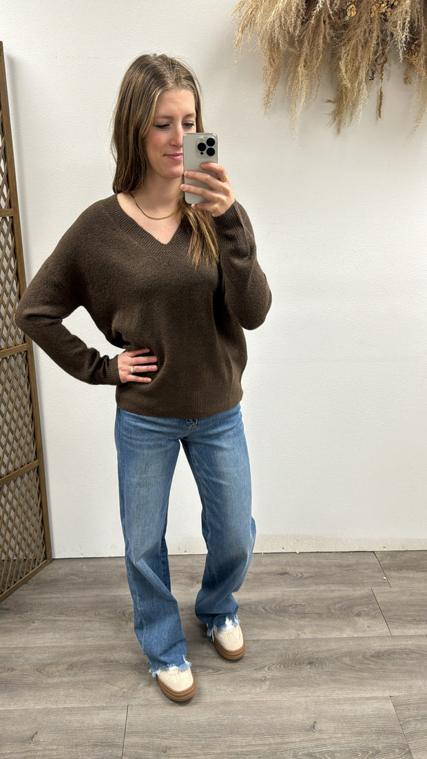 V Neck Knit Sweater