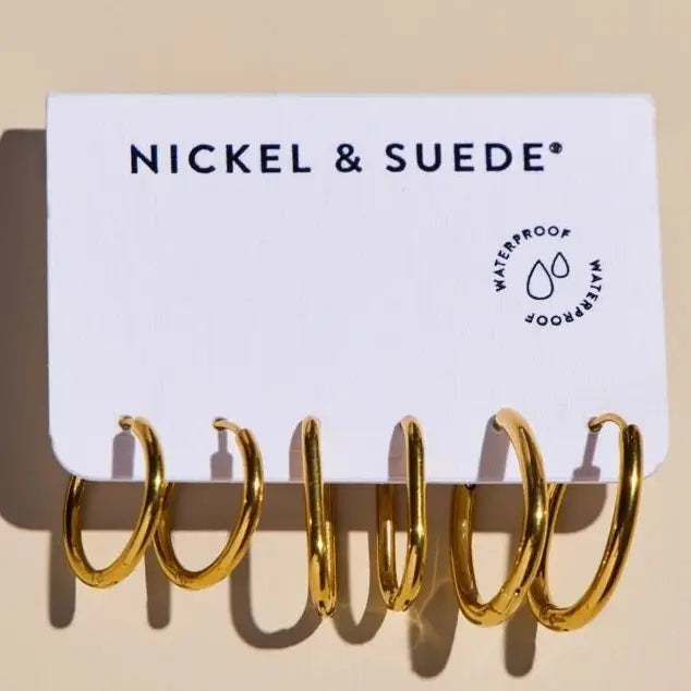 Gold Everyday Hoop Earring Set