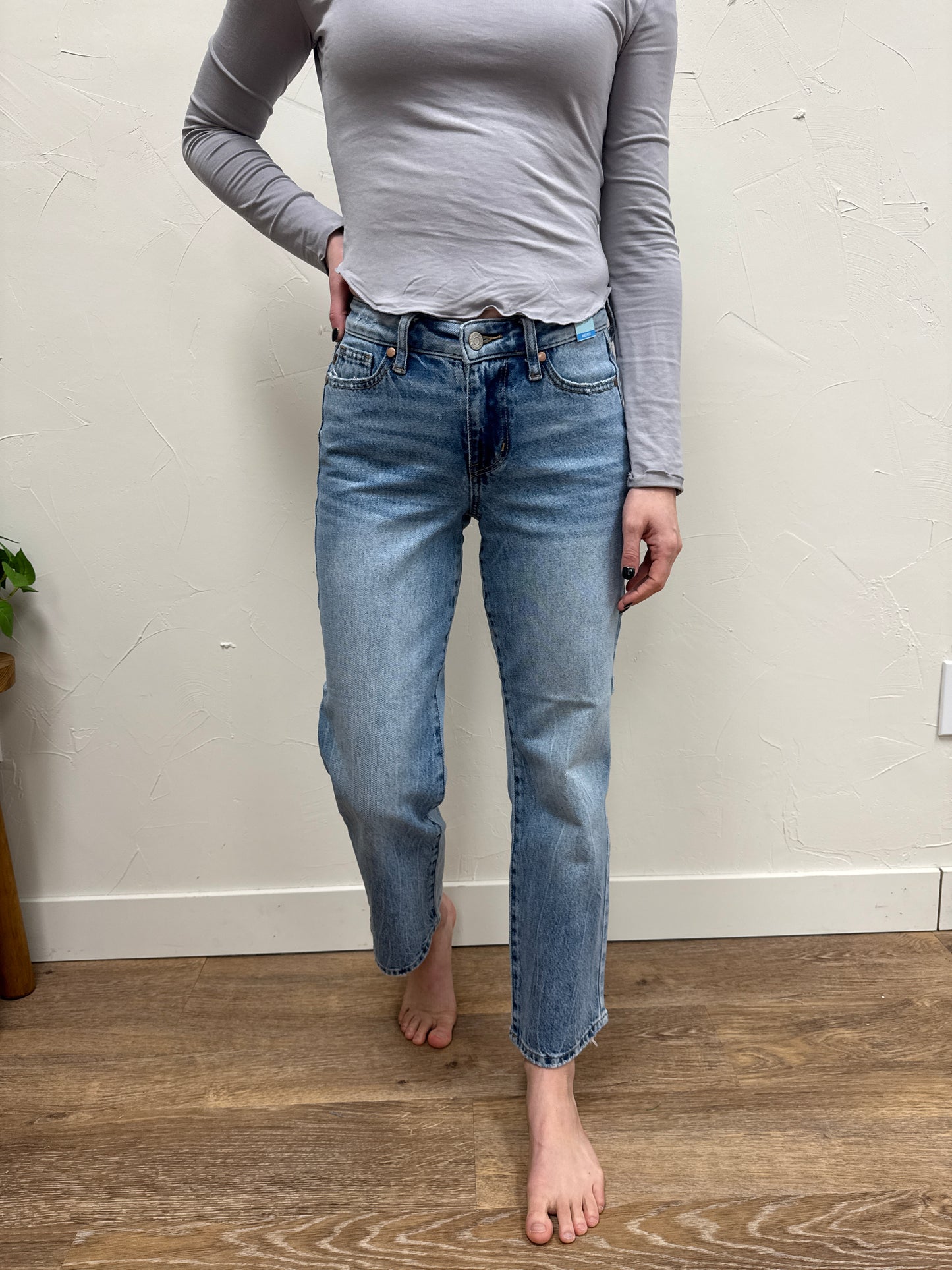 Mid Rise Petite Rigid Magic Straight Judy Blue Denim