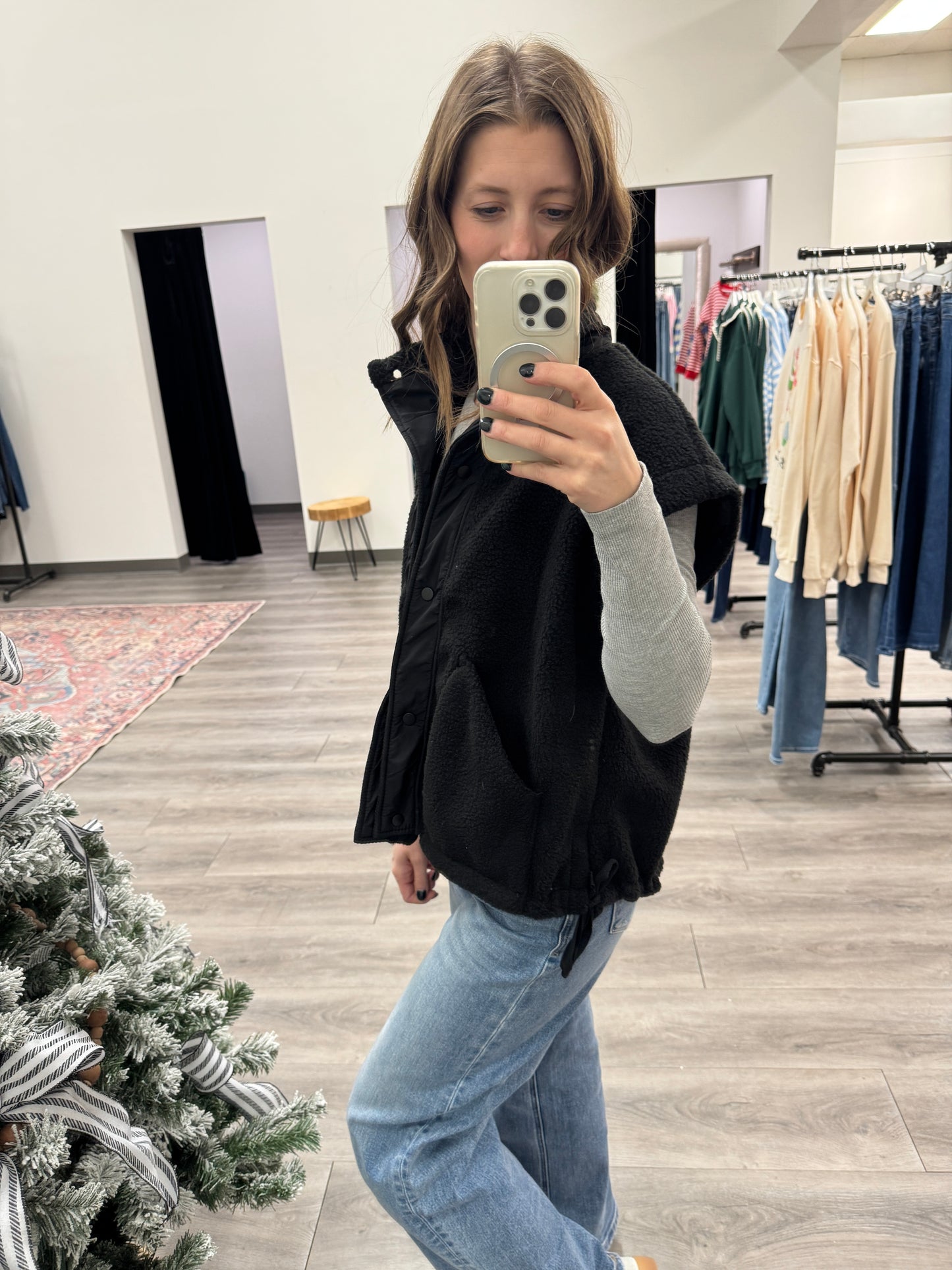 Fleece Vest with Side Ties