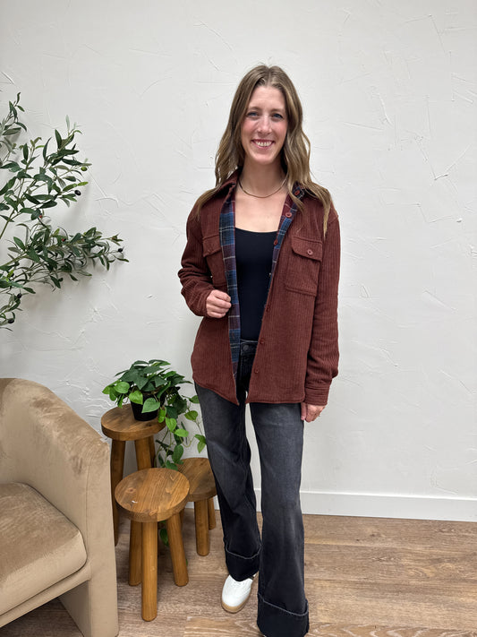 Collared Check Pocket Button Down Cardigan