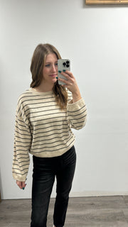 Striped Pattern Soft Knitted Top