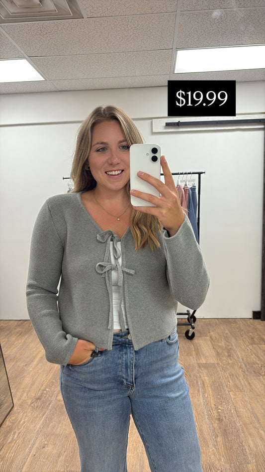 Tie Front Sweater Cardigan