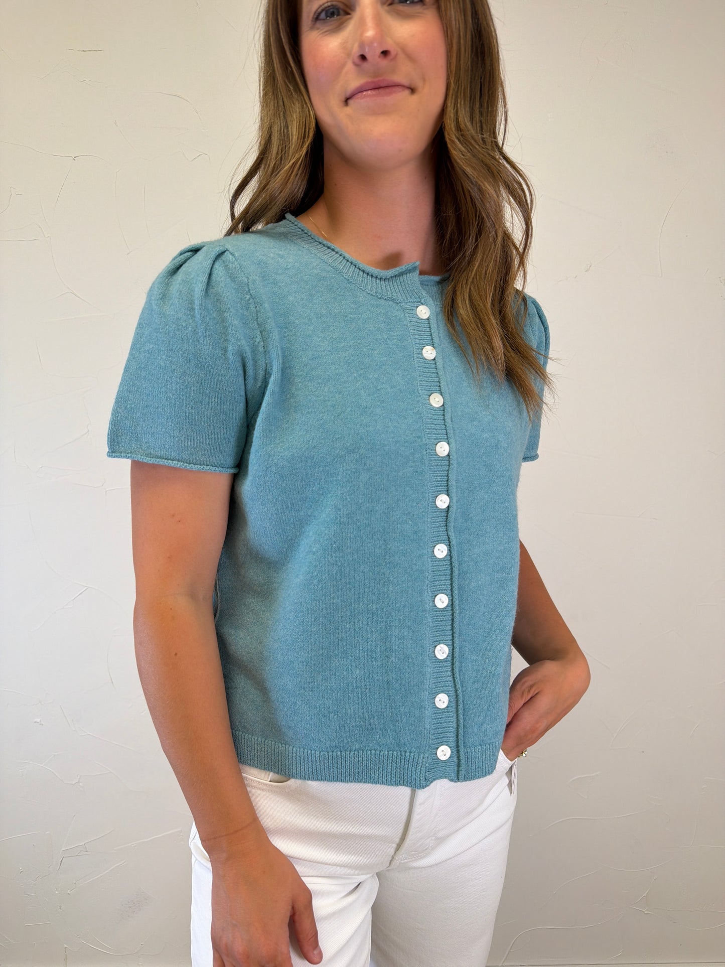 Short Sleeve Sweater Cardigan