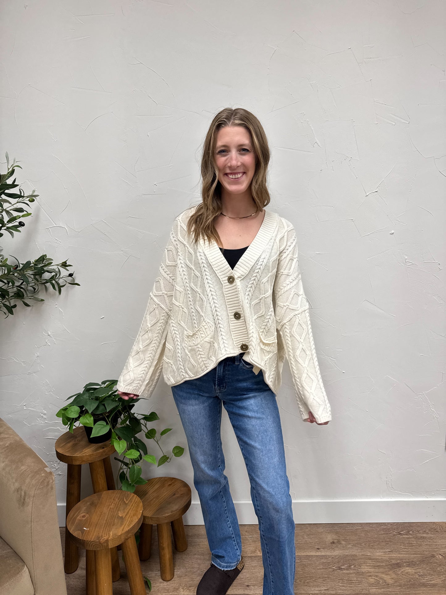 Anais Cable Knit Cardigan