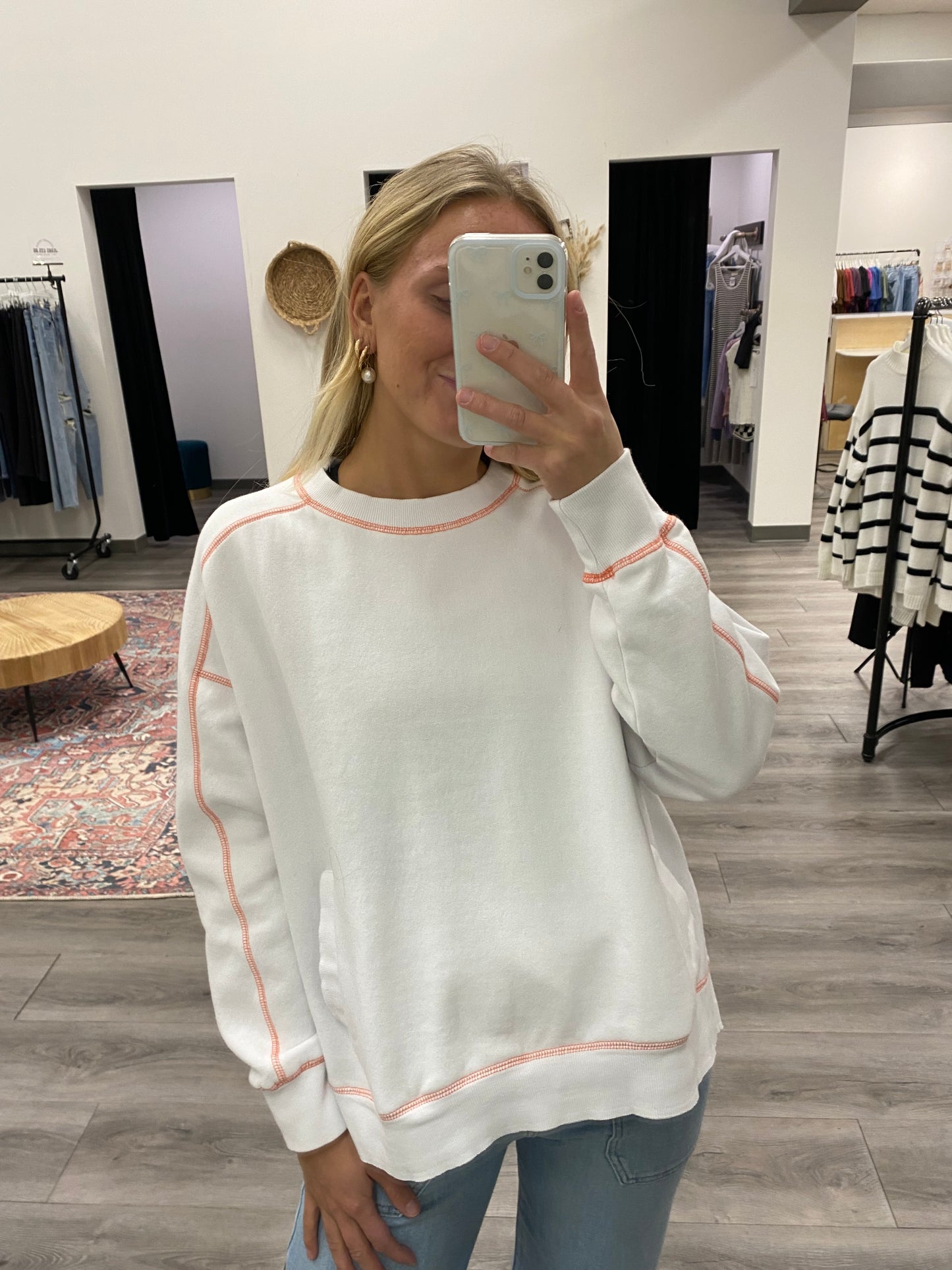 Vintage Stitch Cotton Sweatshirt