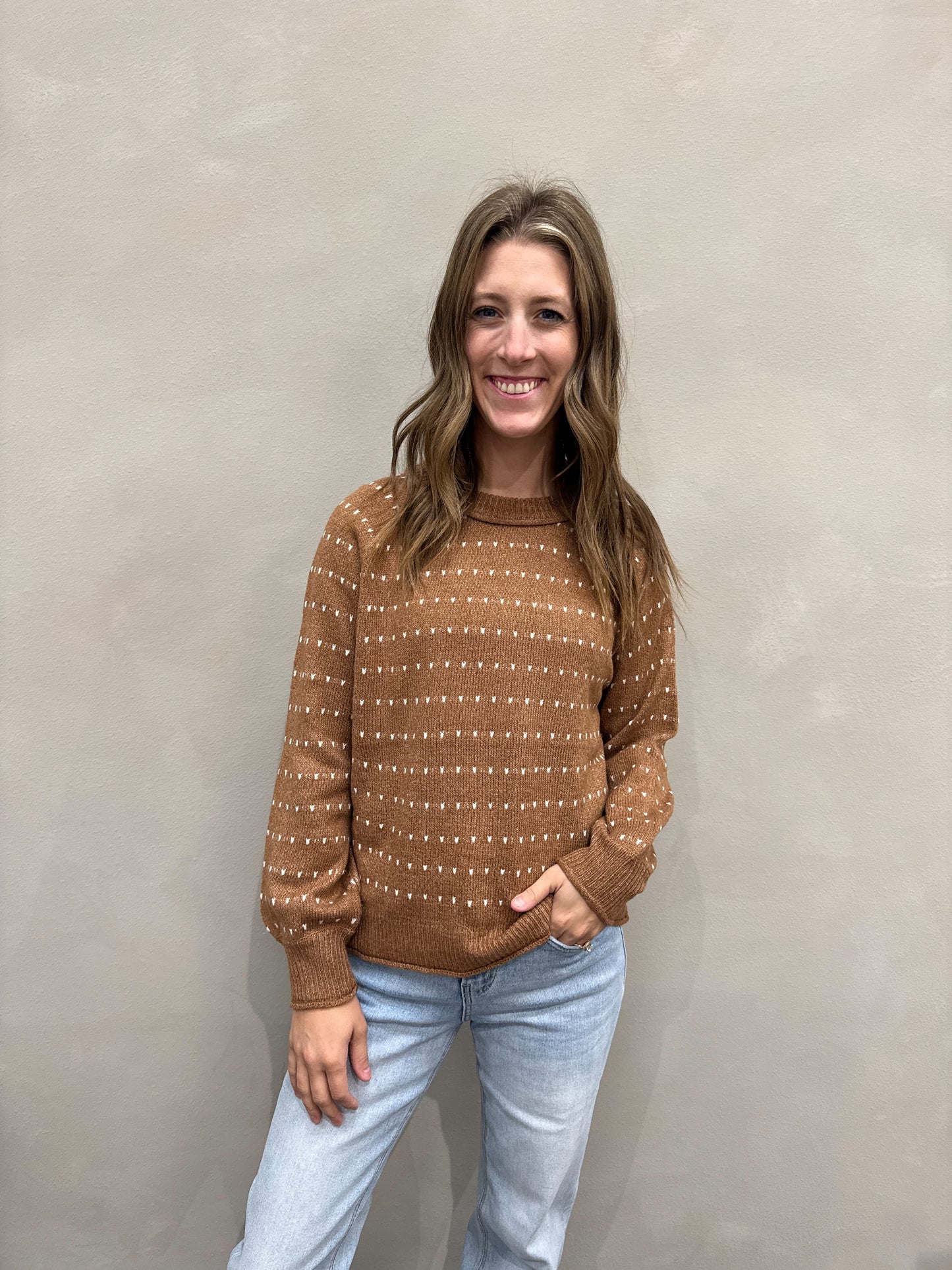Textured Stripe Pullover