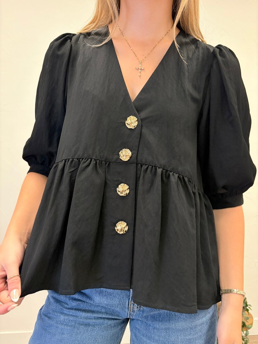 3/4 Sleeve Button Top - Three:Twelve Boutique - Entro