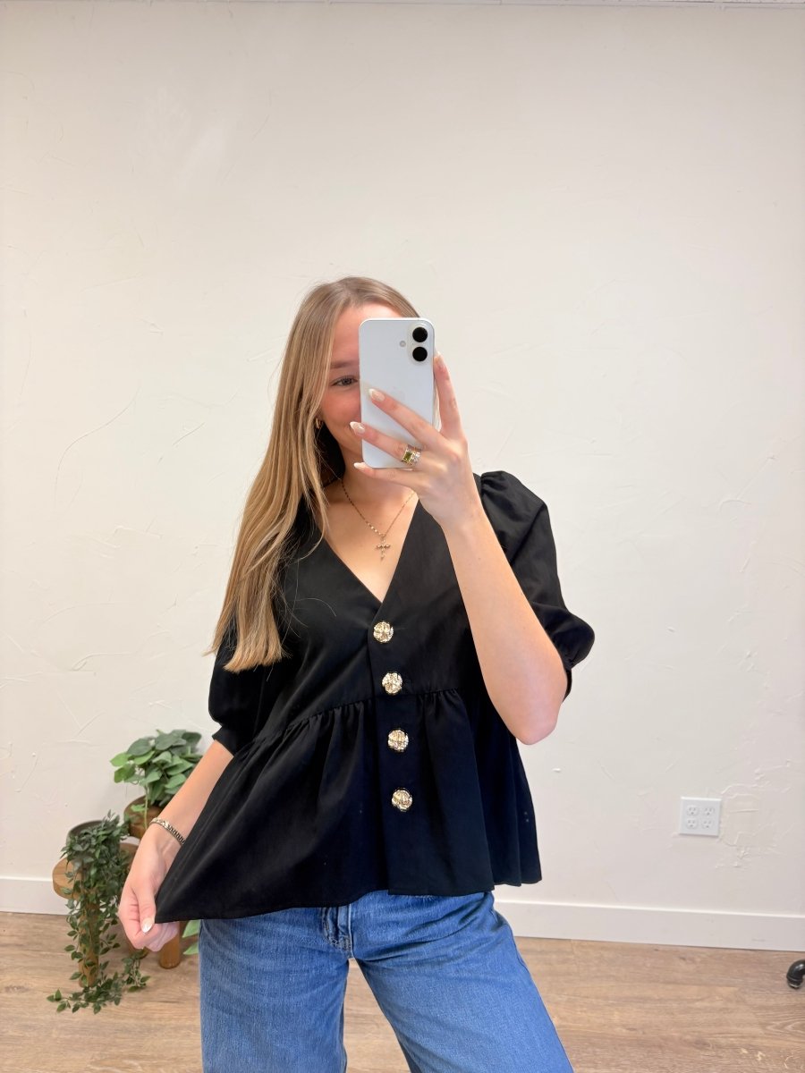 3/4 Sleeve Button Top - Three:Twelve Boutique - Entro