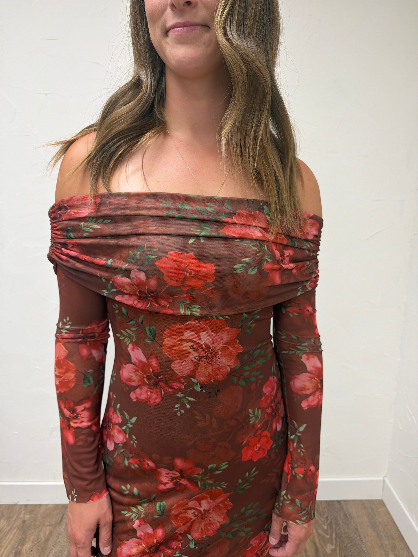 Off the Shoulder Floral Dress