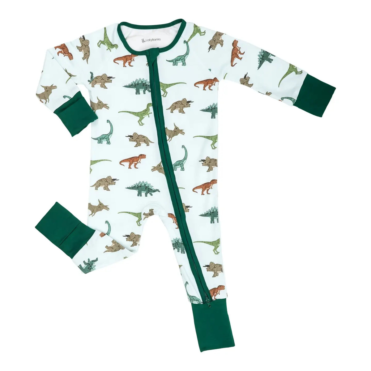 Dinosaur Convertible Zipper Bamboo Pajams