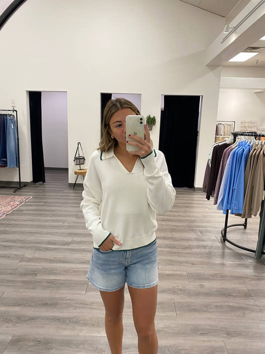 High Rise Vervet Denim Shorts