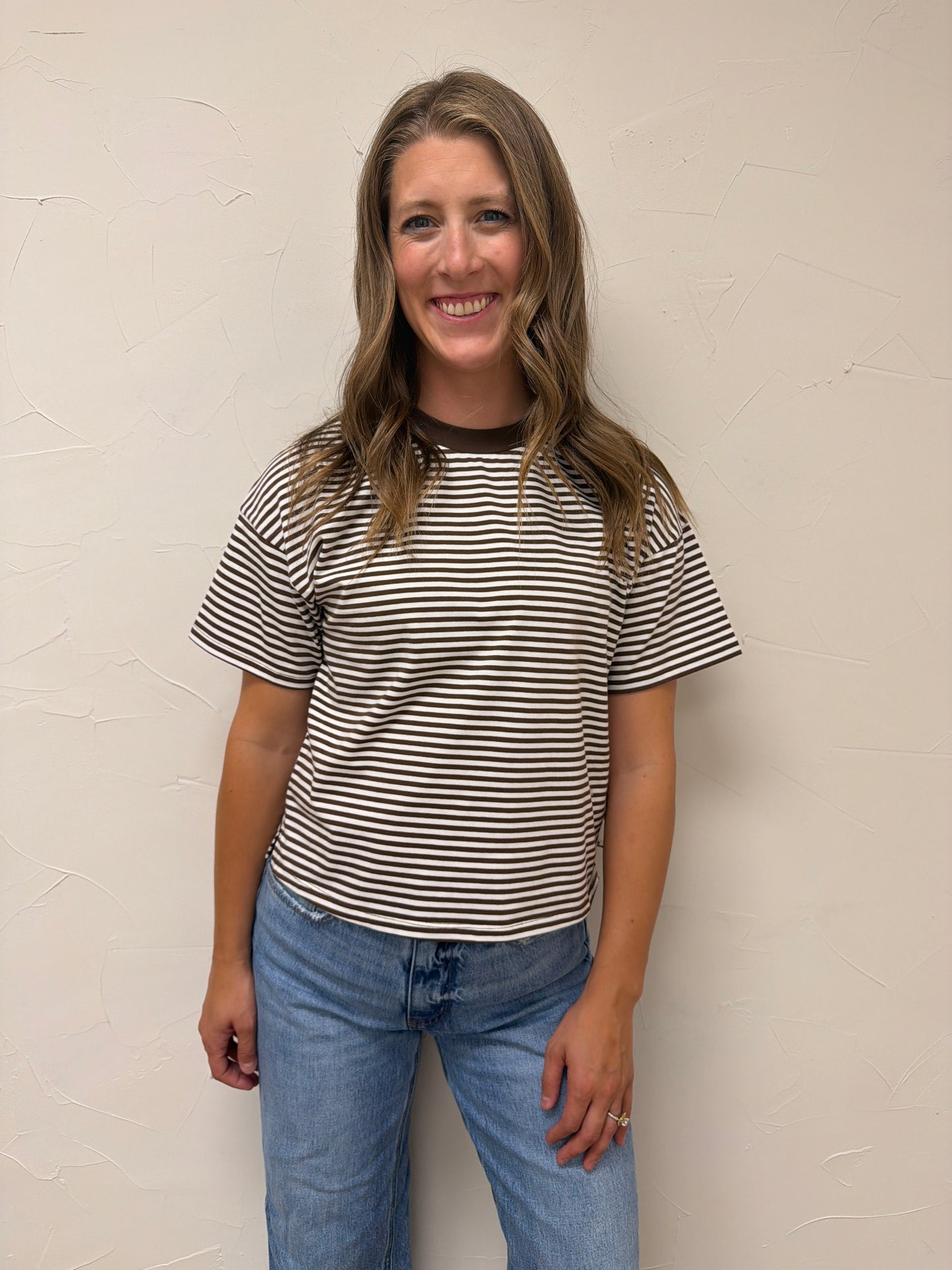 Contrast Neck Band Tee