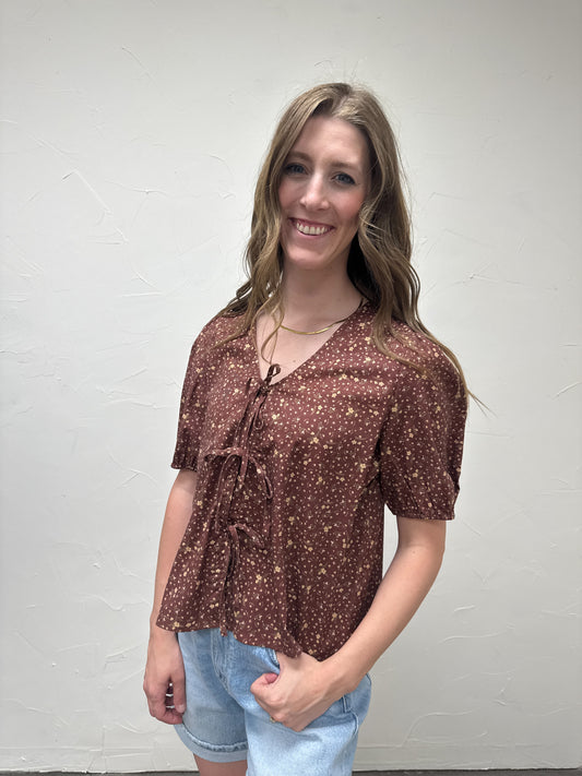 Floral Puff Sleeve Blouse