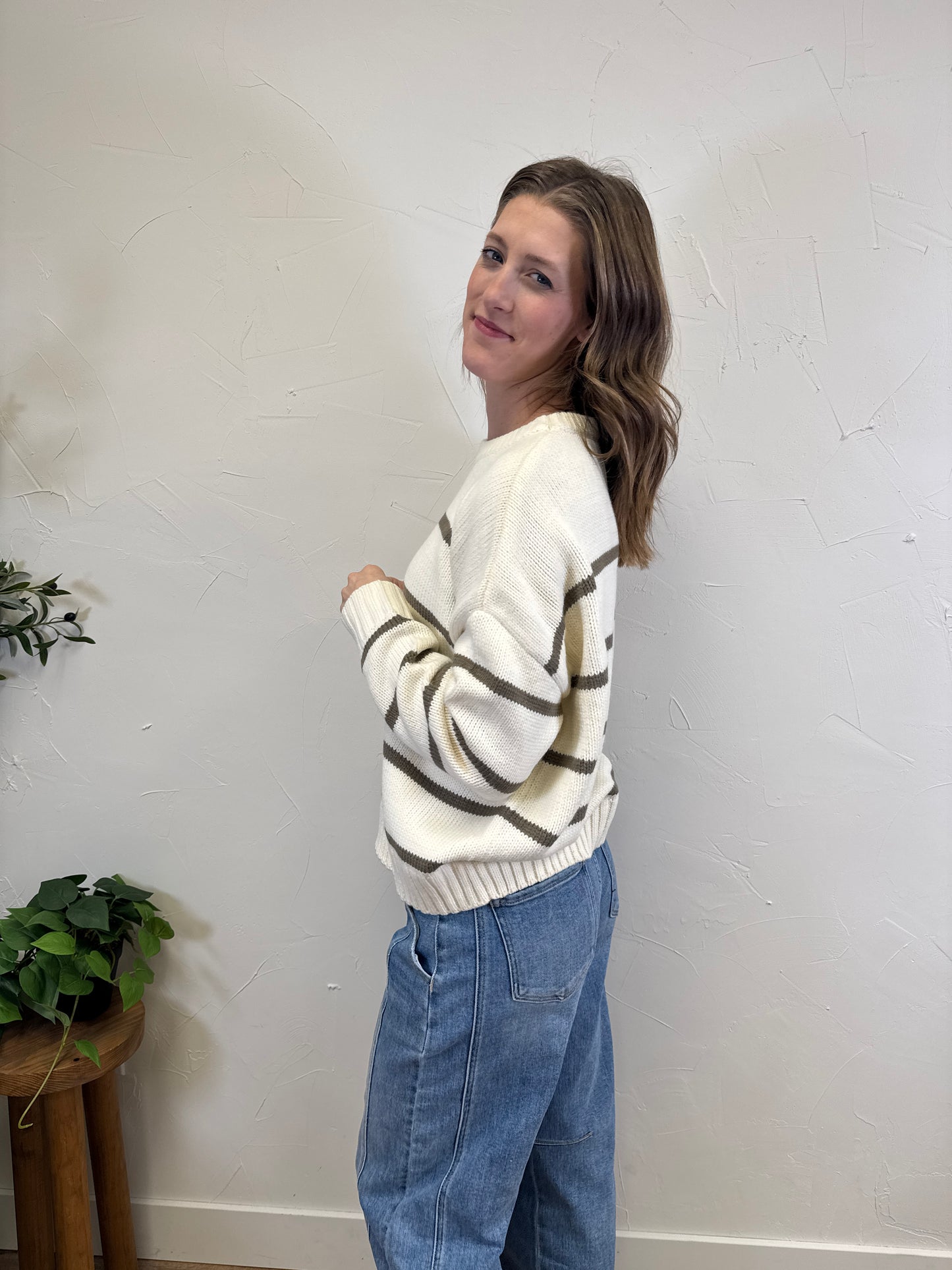 Stripe Round Neck Sweater