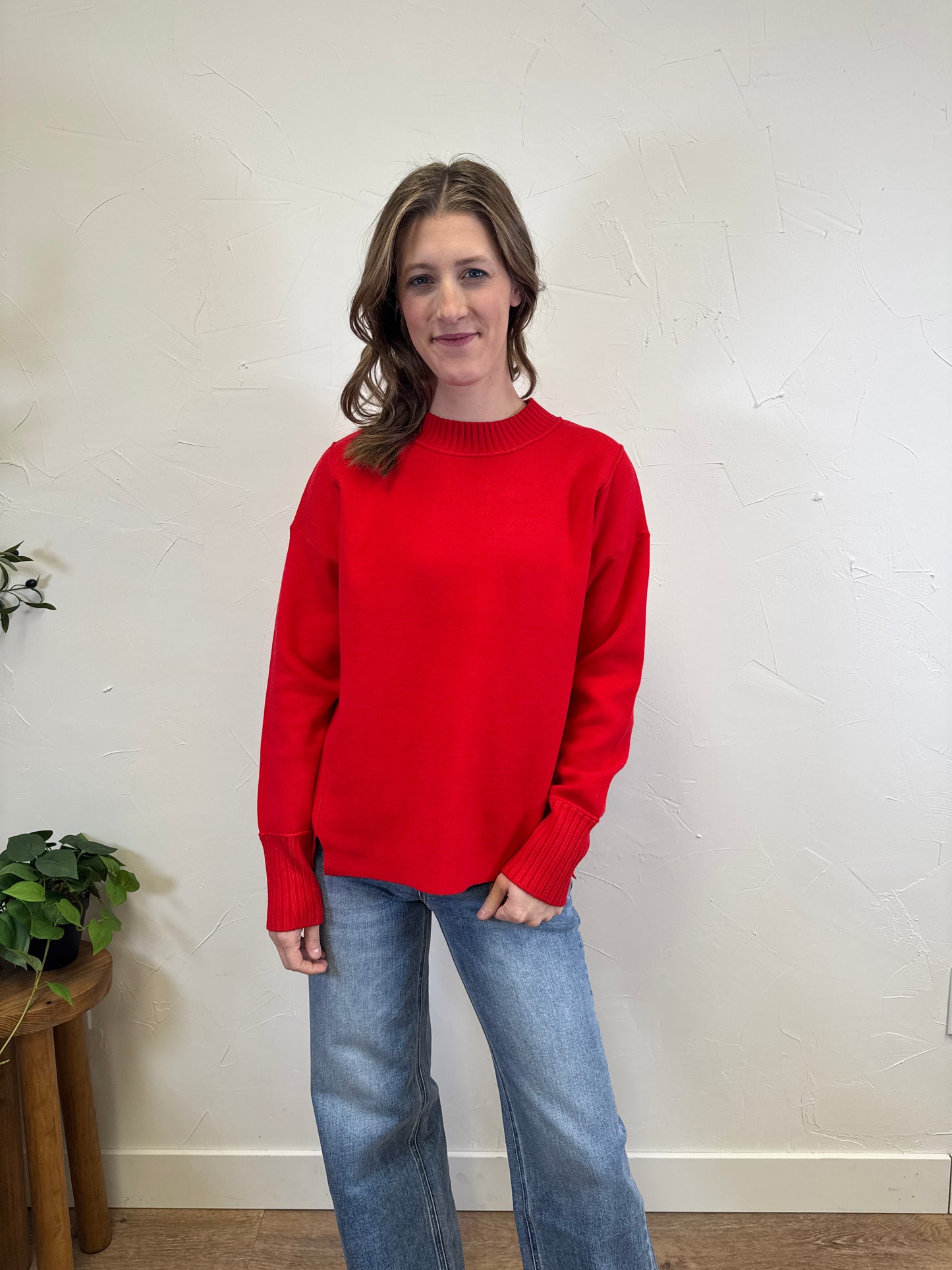 Mock Neck Pullover Sweater