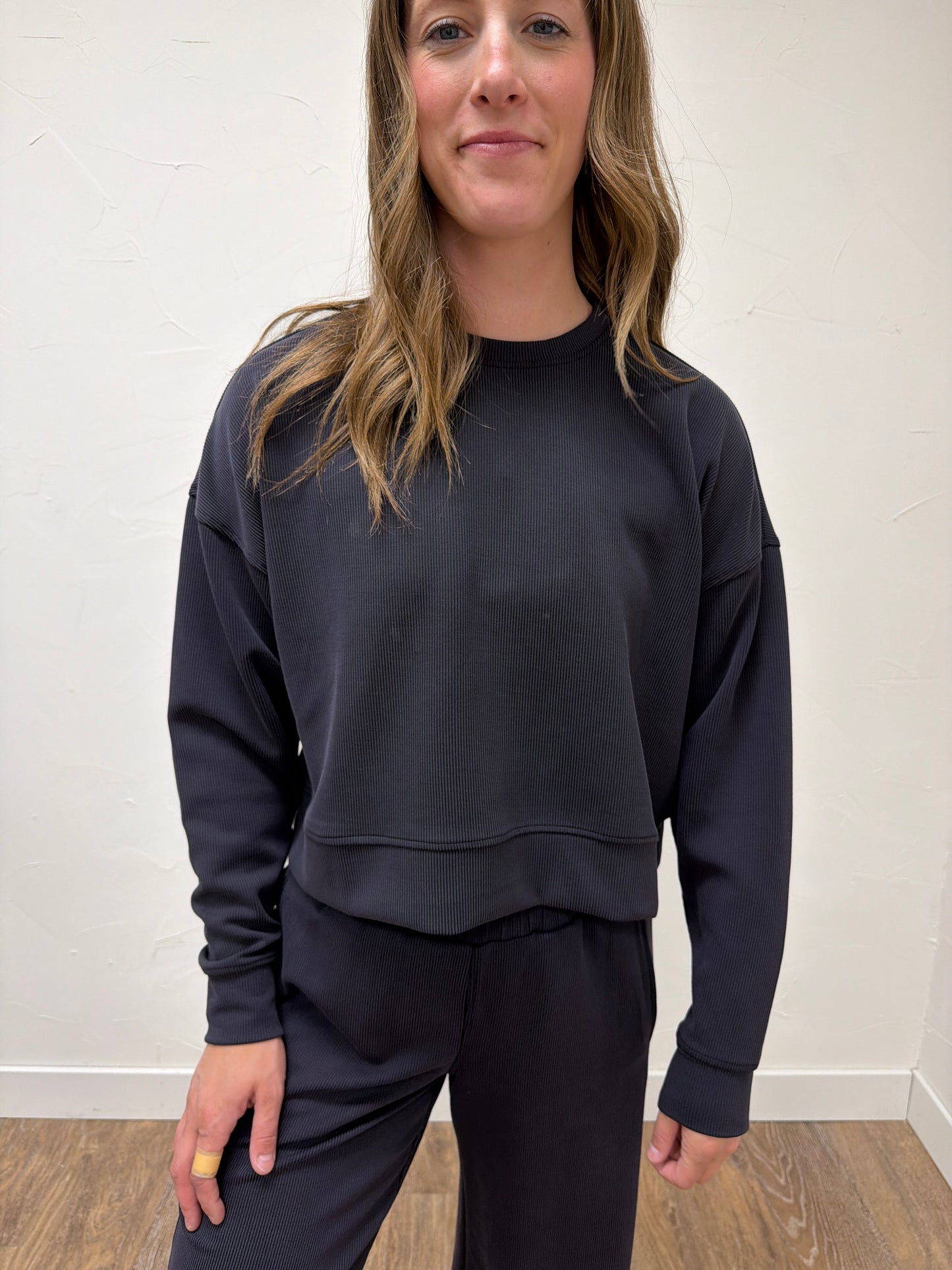 Luxe Sand Wash Rib Sweater