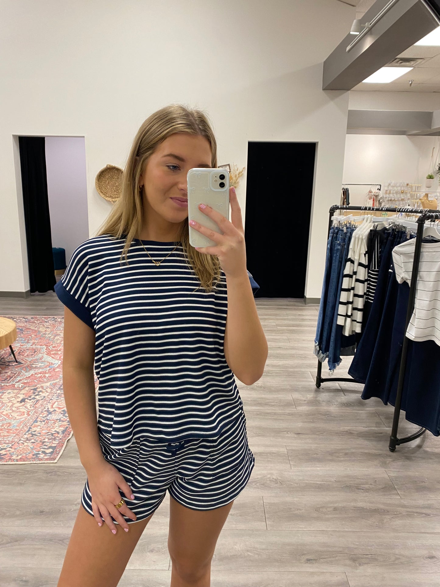 Striped Top and Short Set