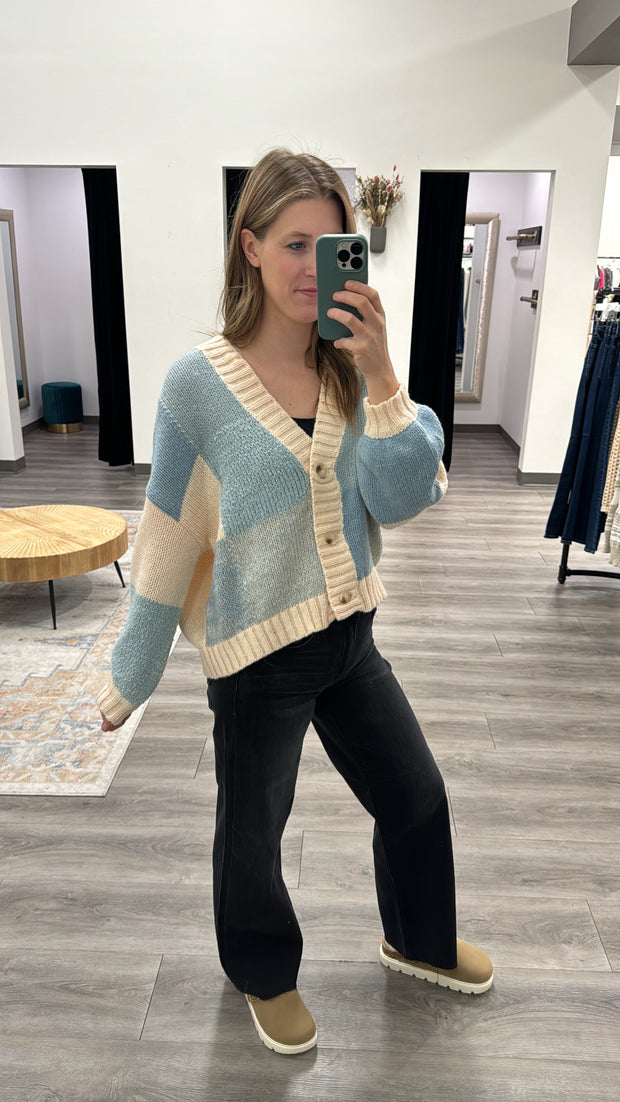 Color Block Cardigan