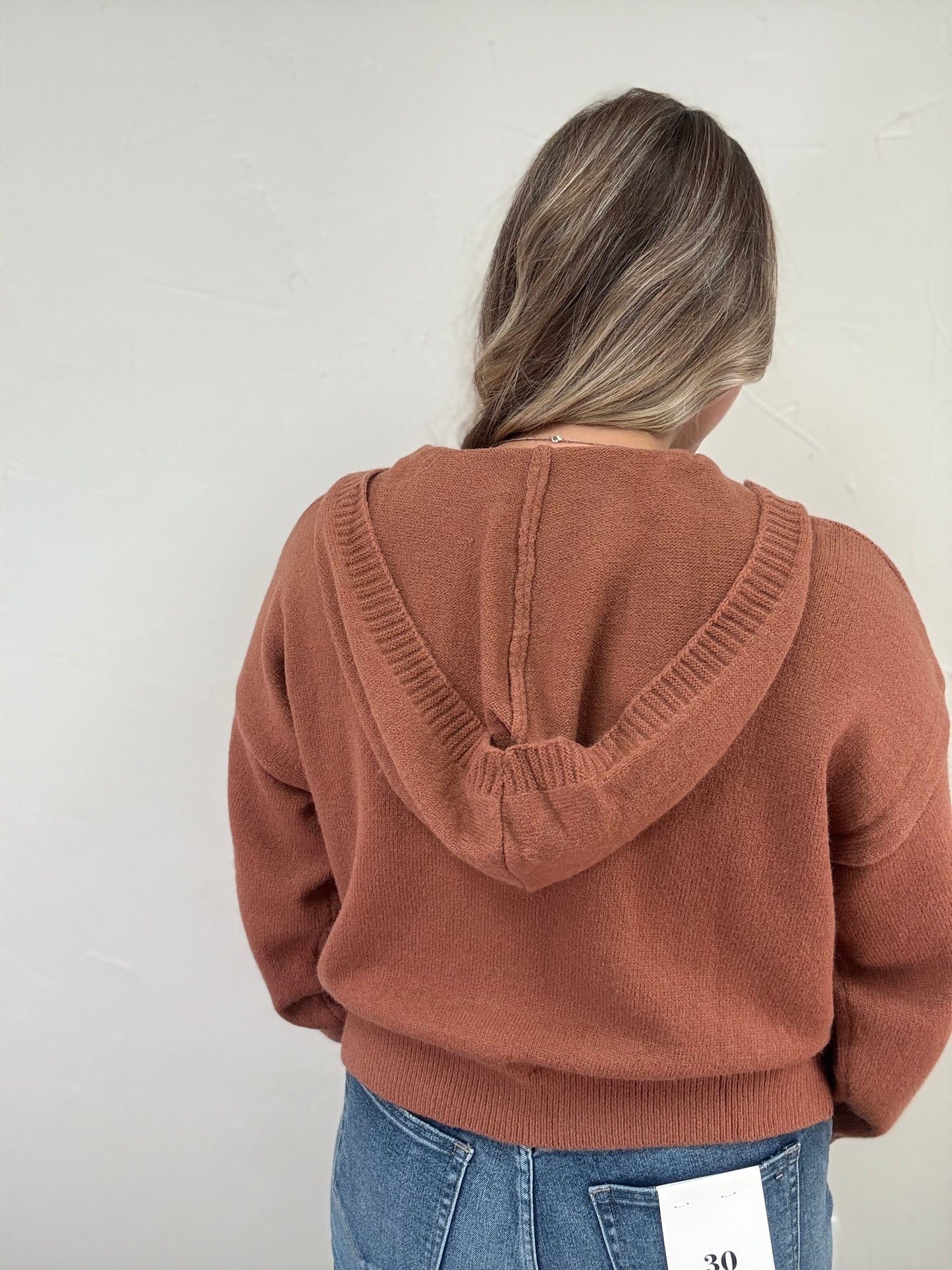 Hooded Button Up Sweater Cardigan