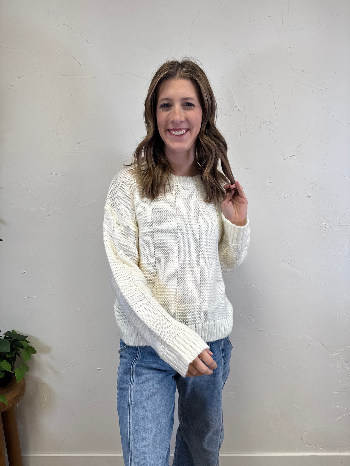 Checker Texture Sweater