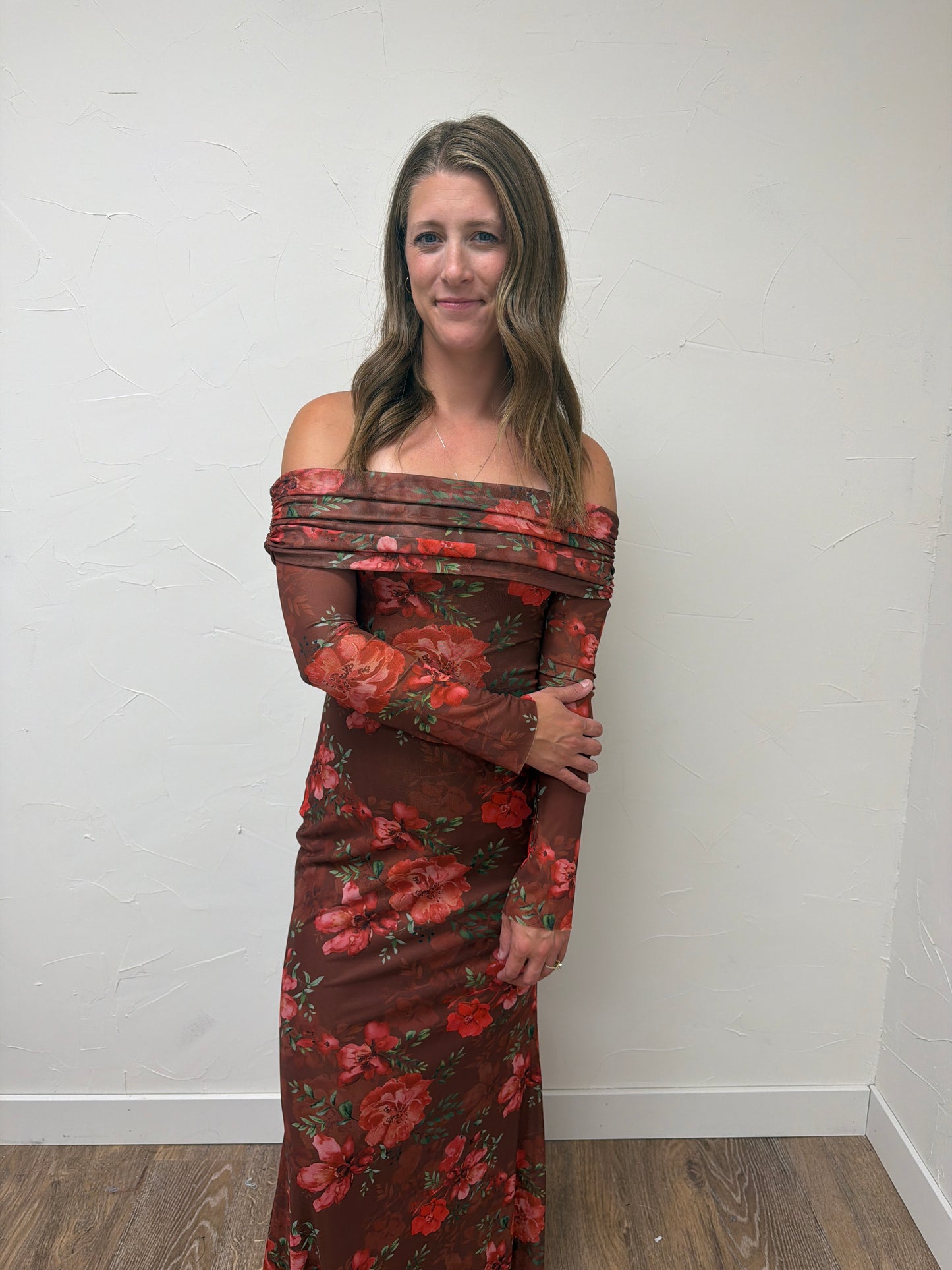 Off the Shoulder Floral Dress