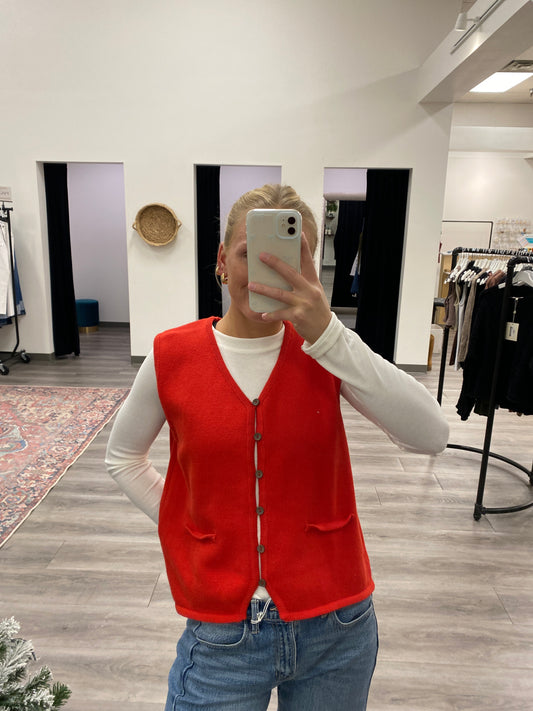 Button- Up Sweater Vest