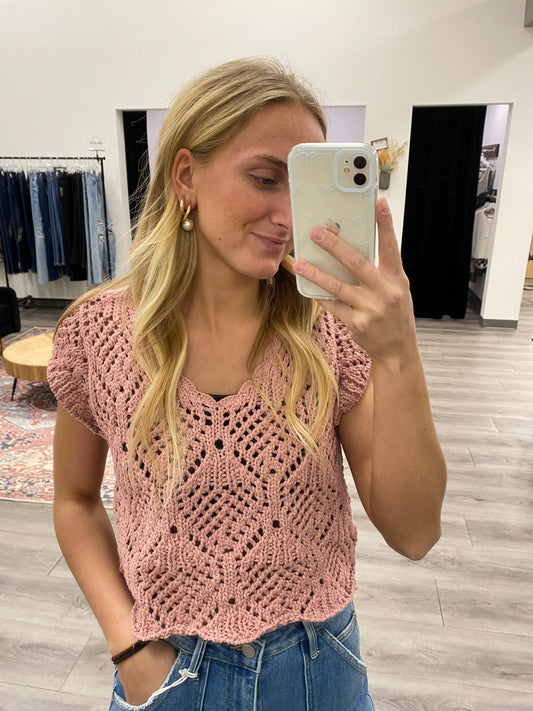 Kendra Crochet Top