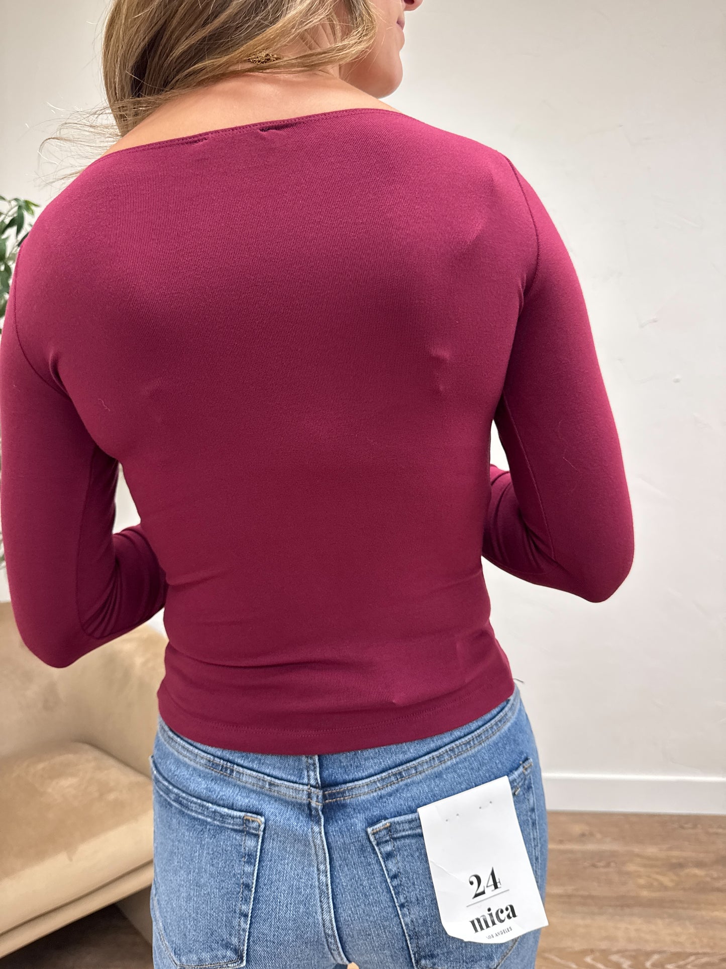Boat Neck Solid Knit Top