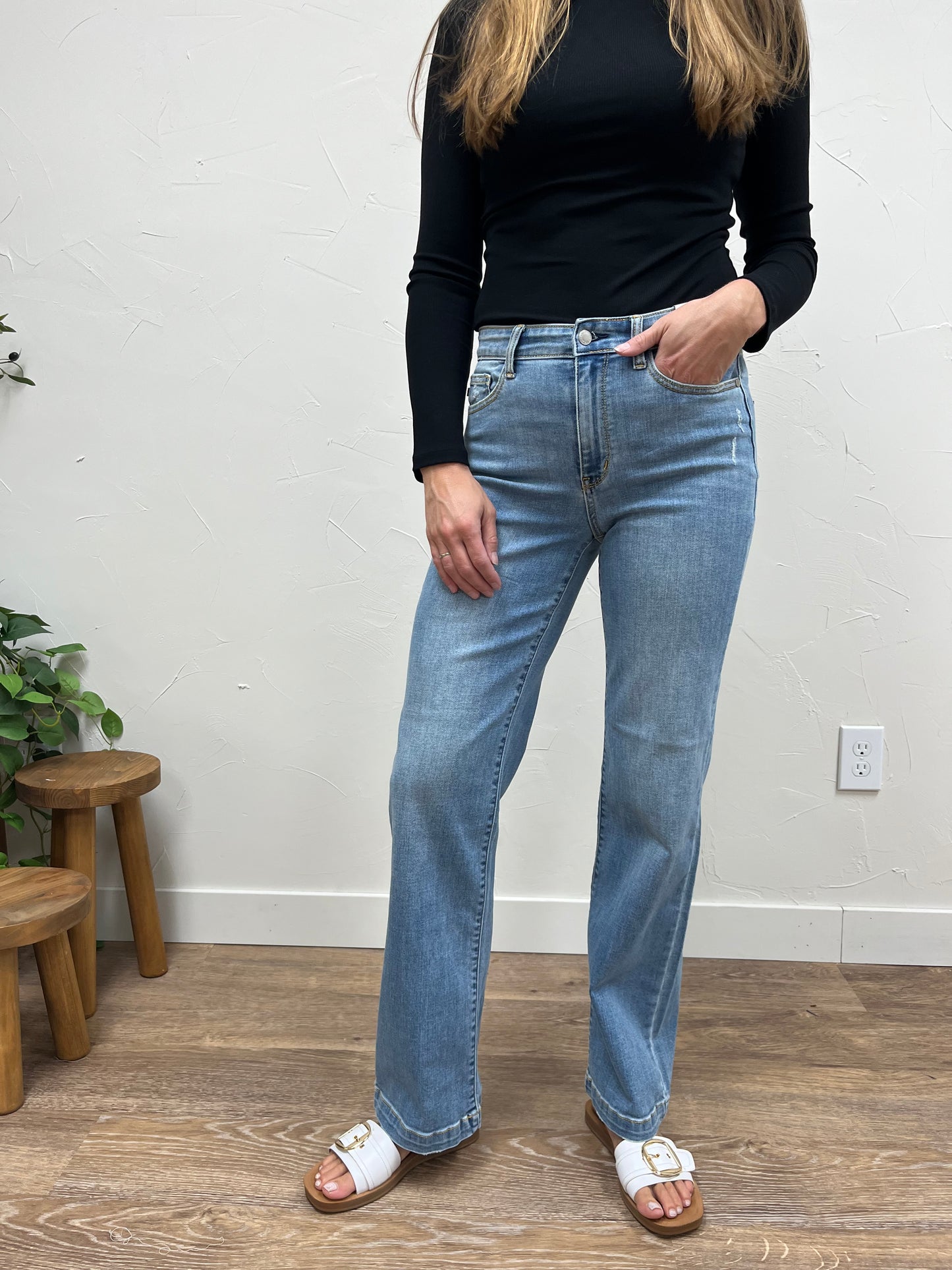 High Waisted Trouser Straight Fit Judy Blue