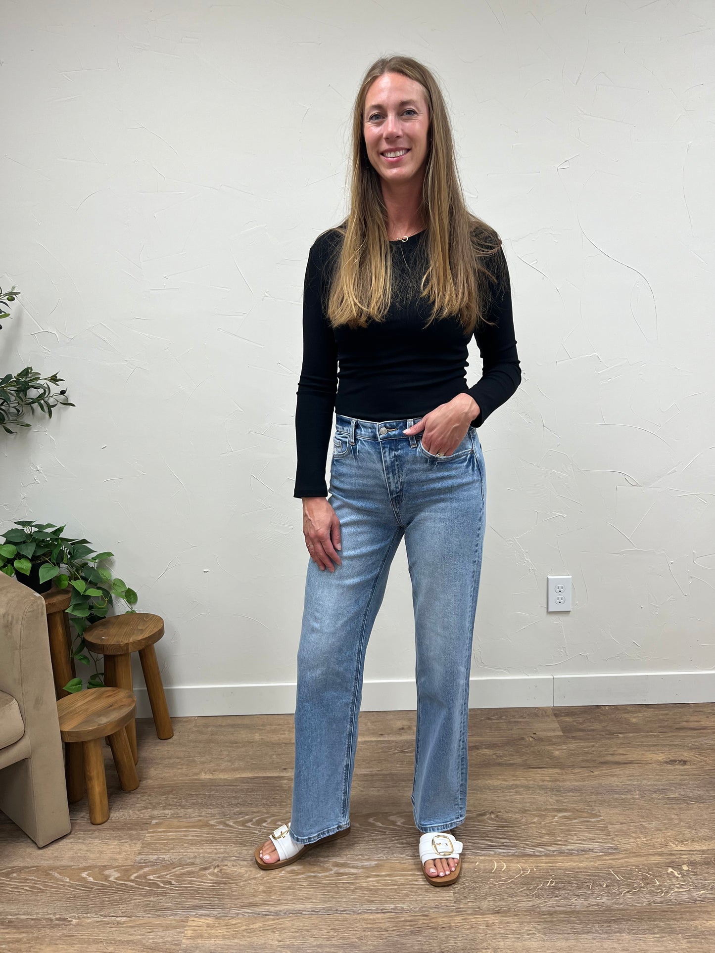 90's Wide Leg Vervet Denim