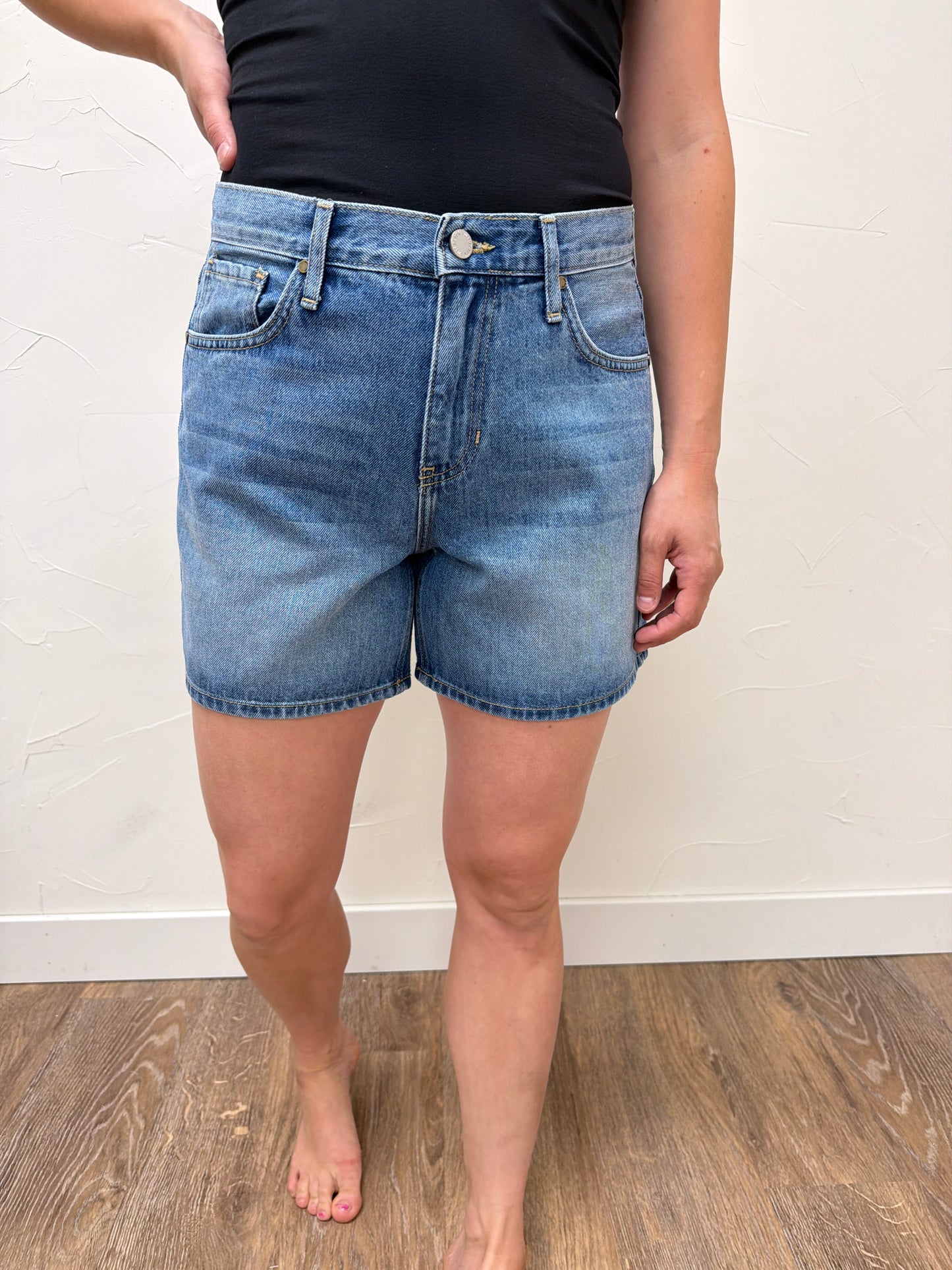 Light Weight Just Black Denim Shorts