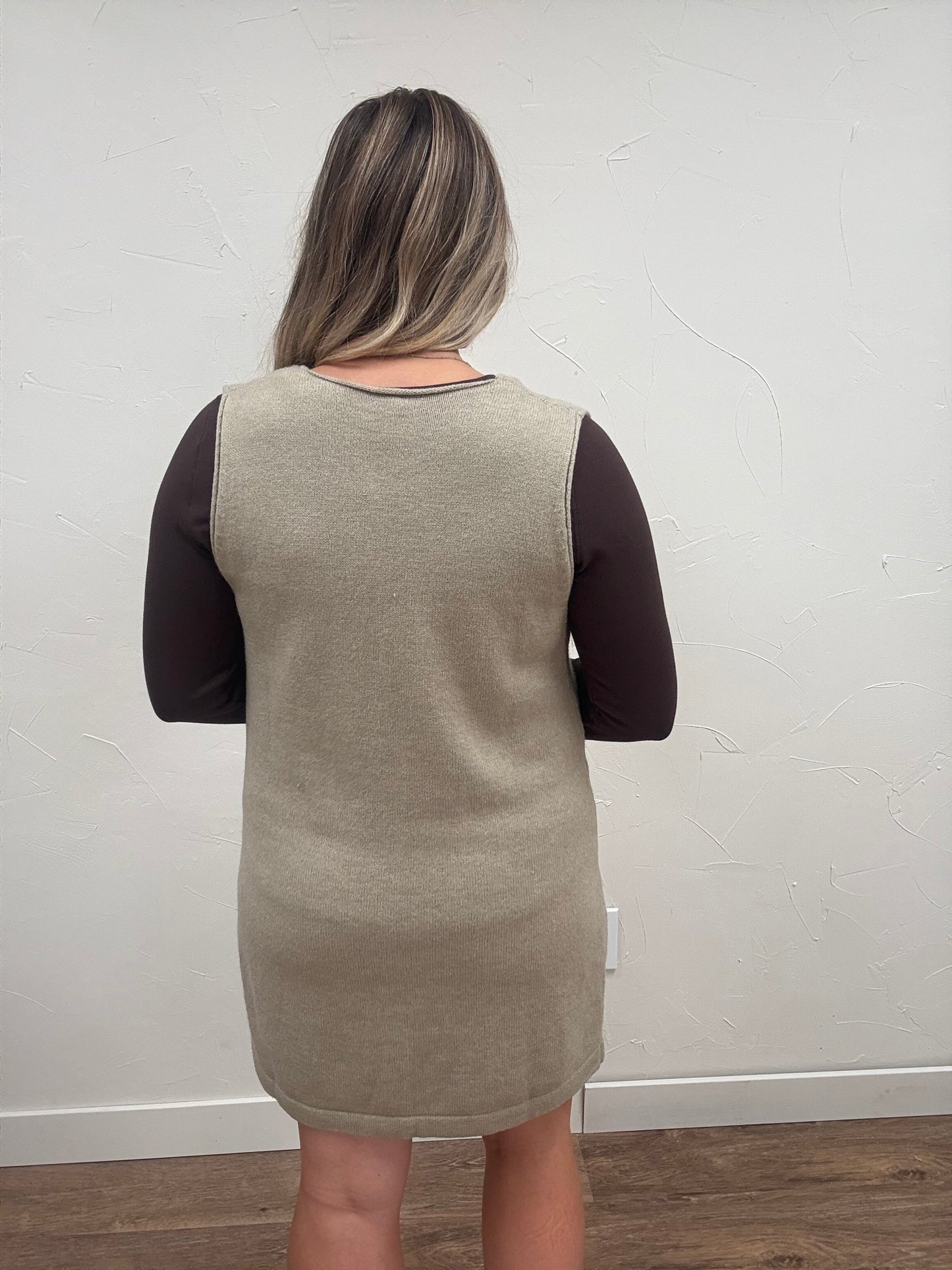 Brushed Knit Sweater Mini Dress