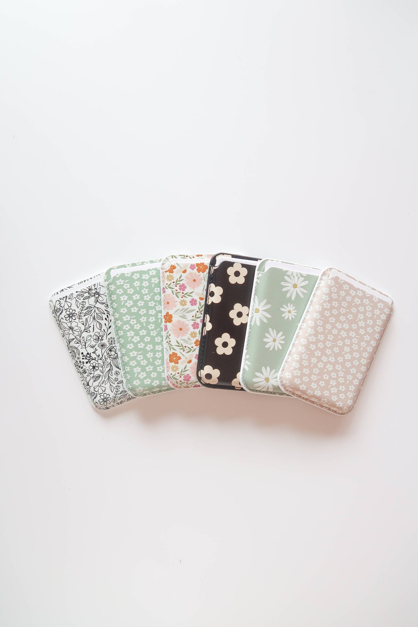 Magnet Phone Wallet, Magnetic card cash wallet: #5 Black Bow