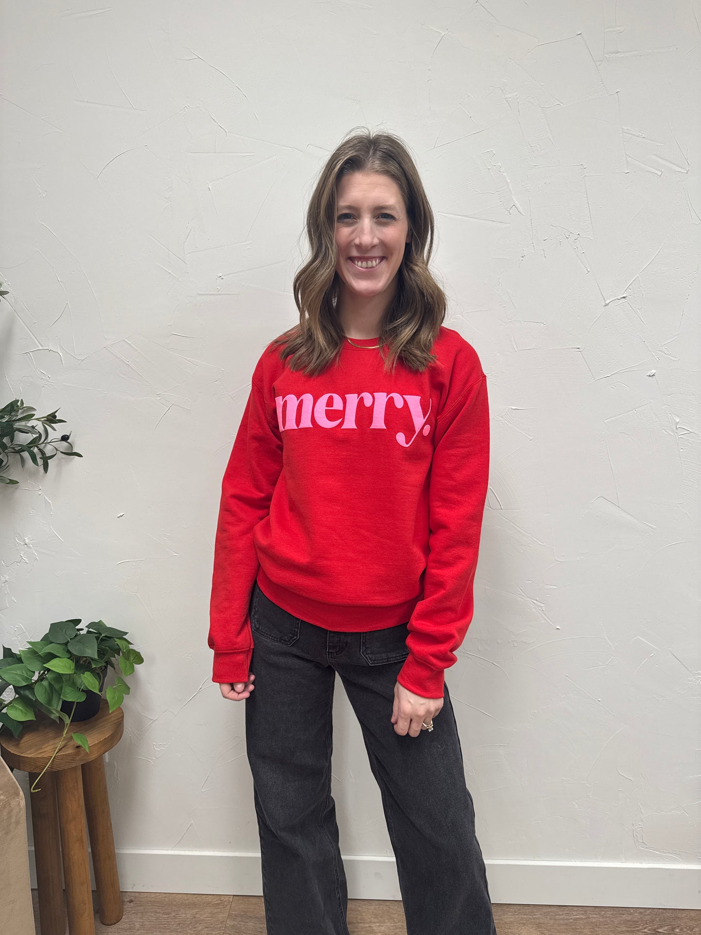 Merry Puff Print Sweatshirt