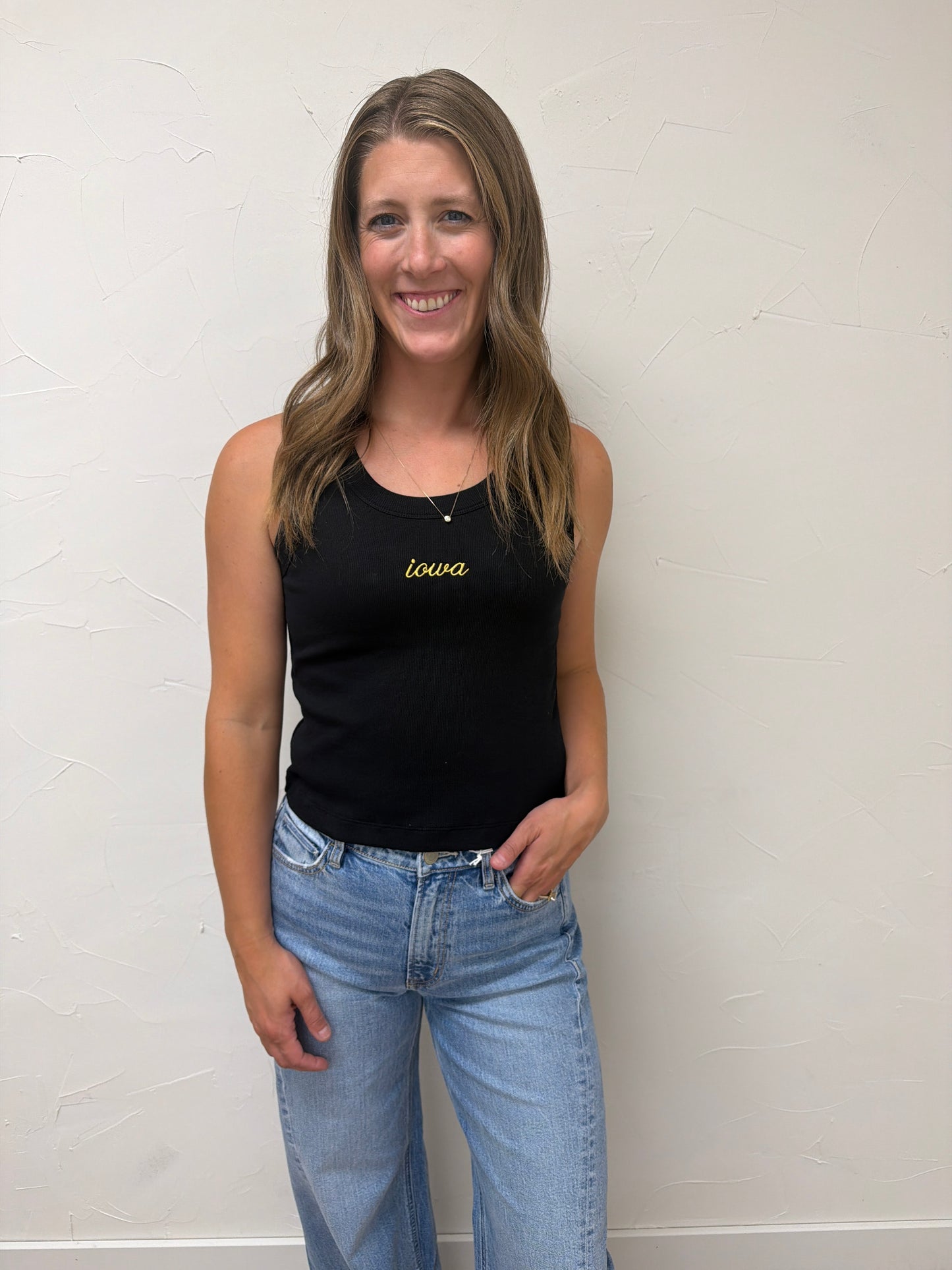 Iowa Embroidered Tank Top