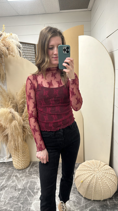Lace See through top