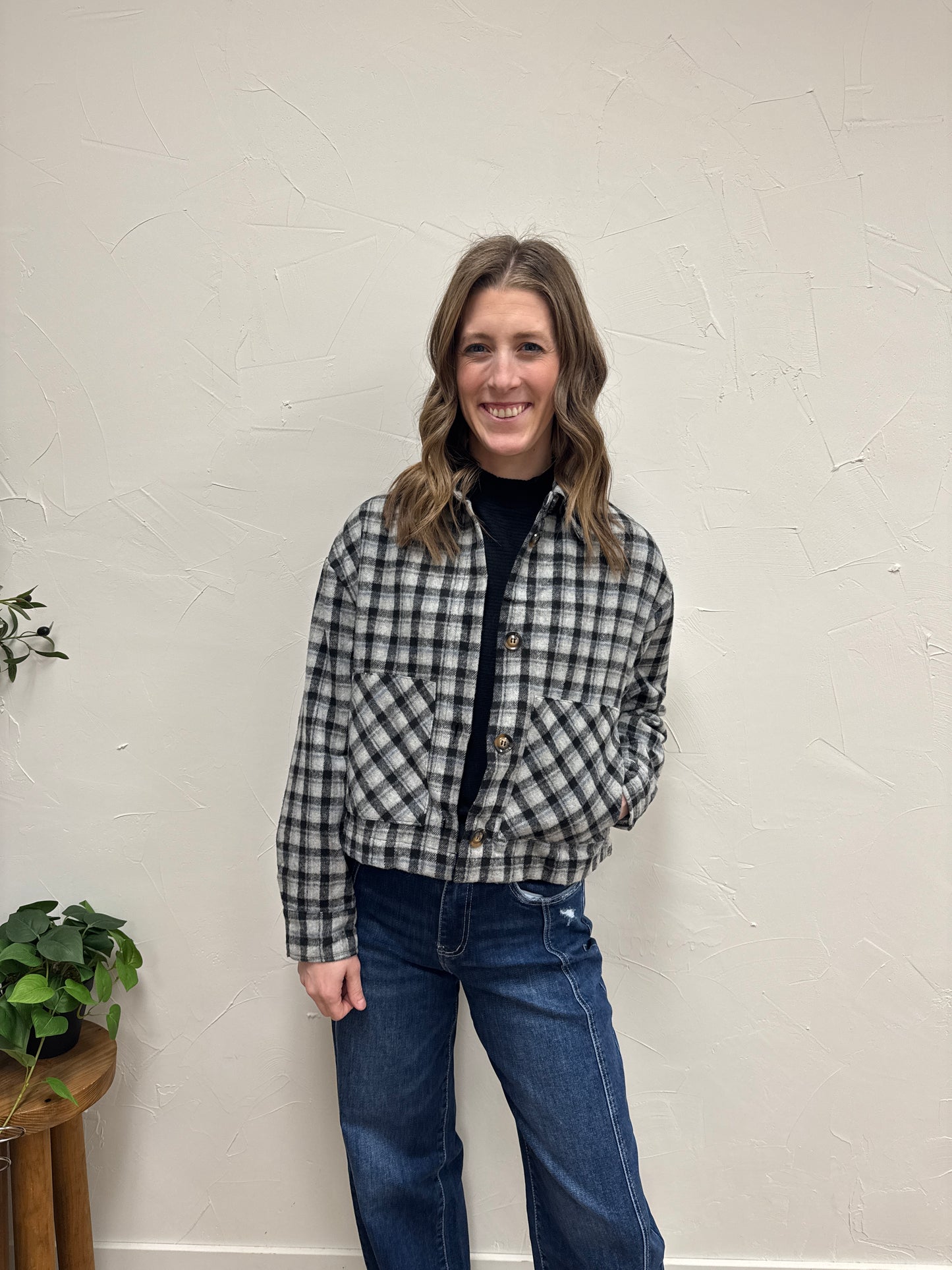 Plaid Short Jacket