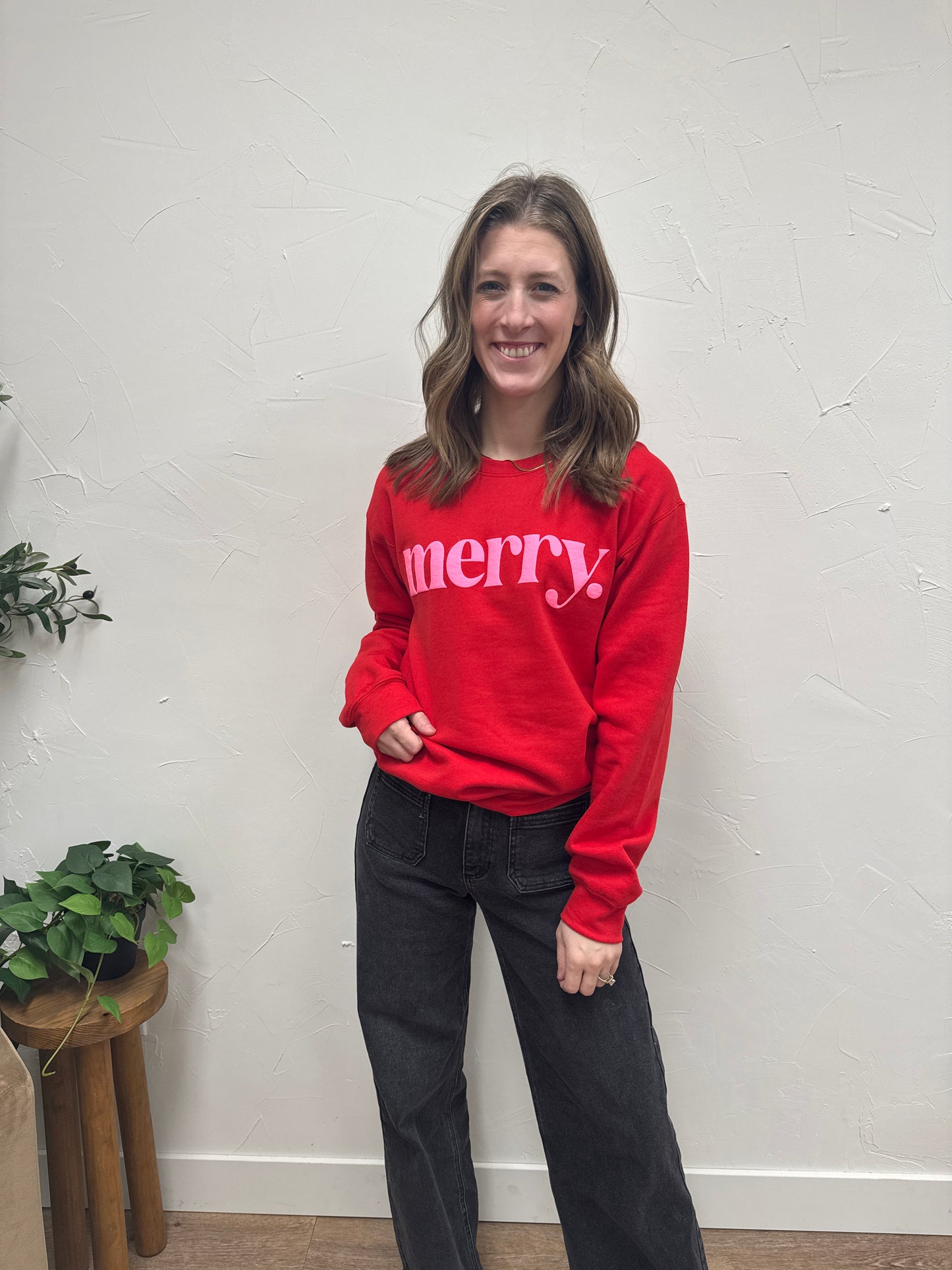 Merry Puff Print Sweatshirt