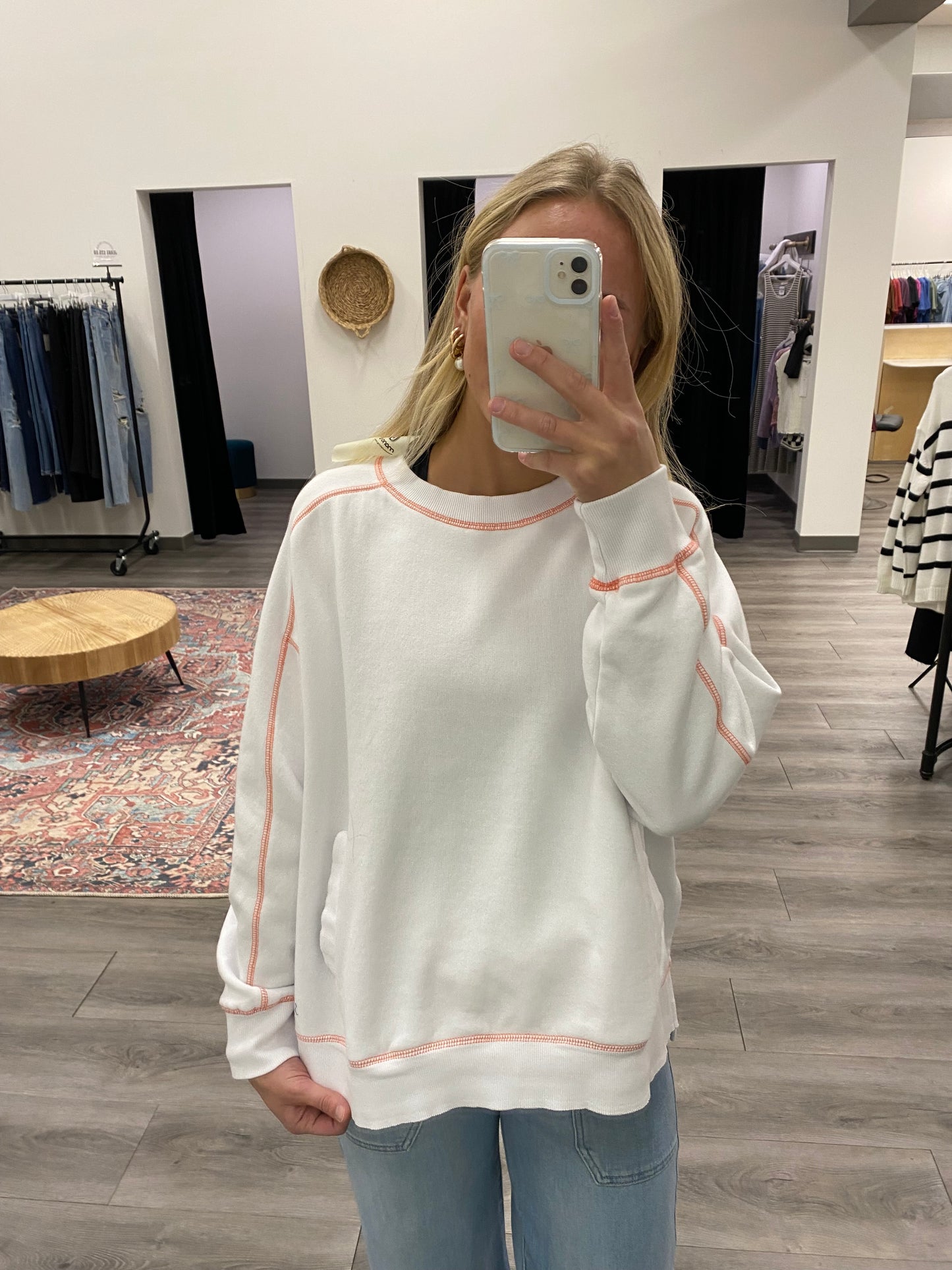 Vintage Stitch Cotton Sweatshirt