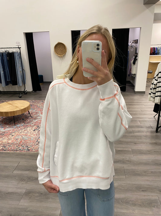 Vintage Stitch Cotton Sweatshirt