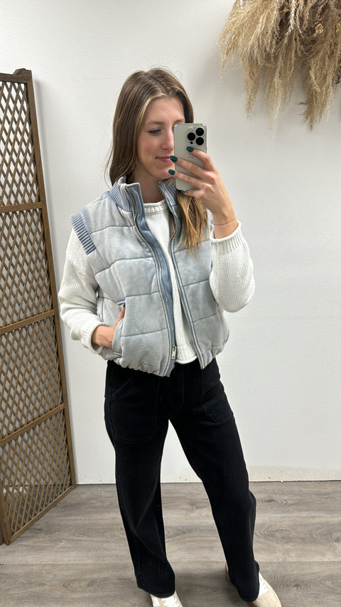 Winter mineral quilted Vest