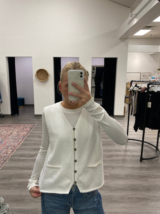 Button- Up Sweater Vest