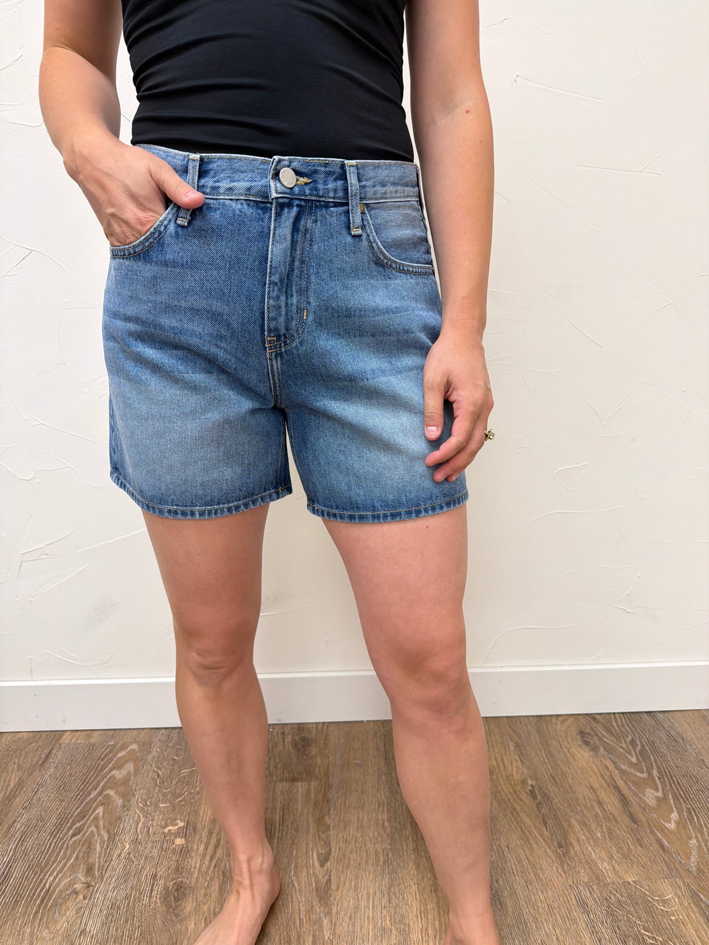 Light Weight Just Black Denim Shorts