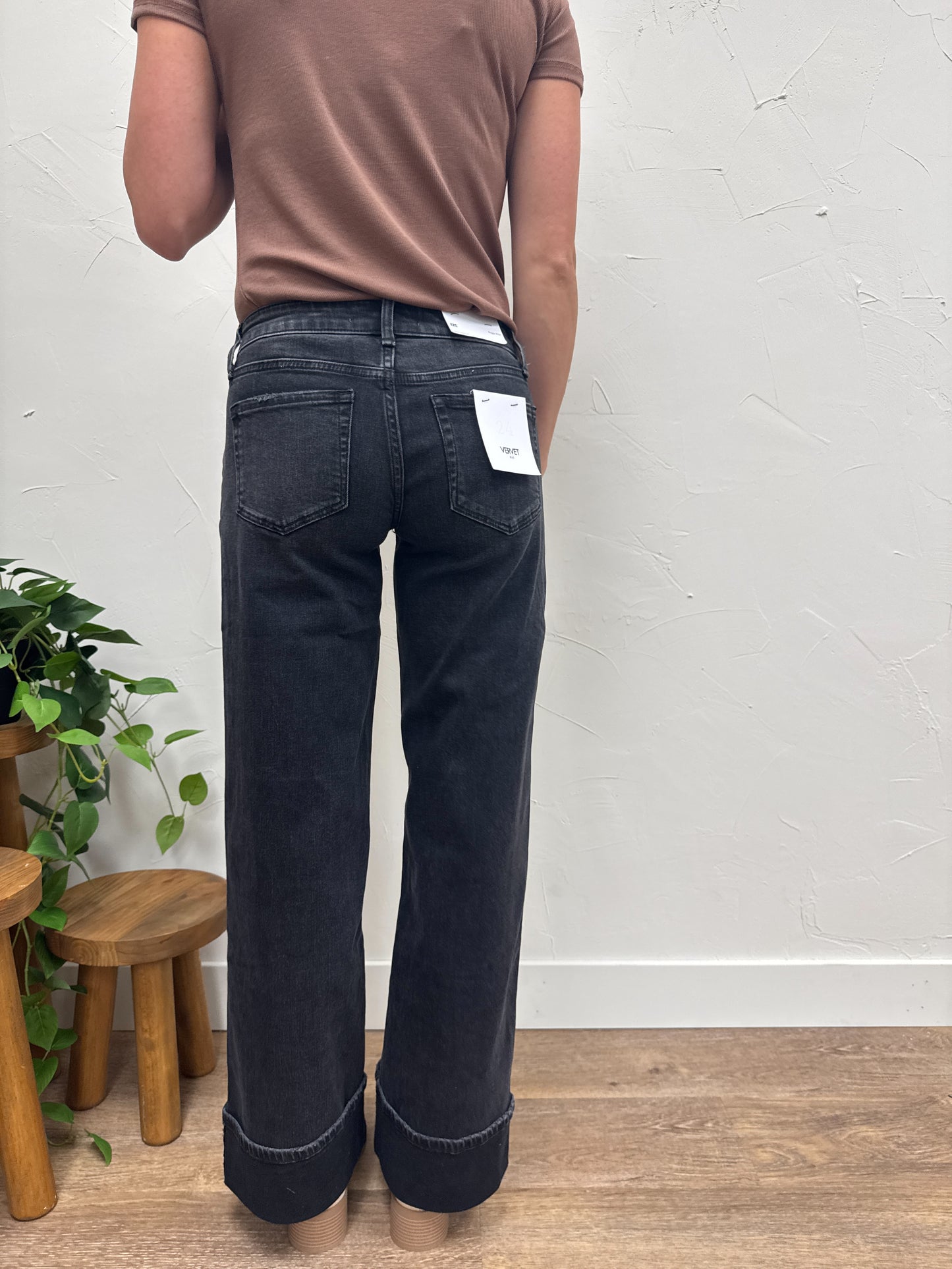 Low Rise Baggy Wide Vervet Denim
