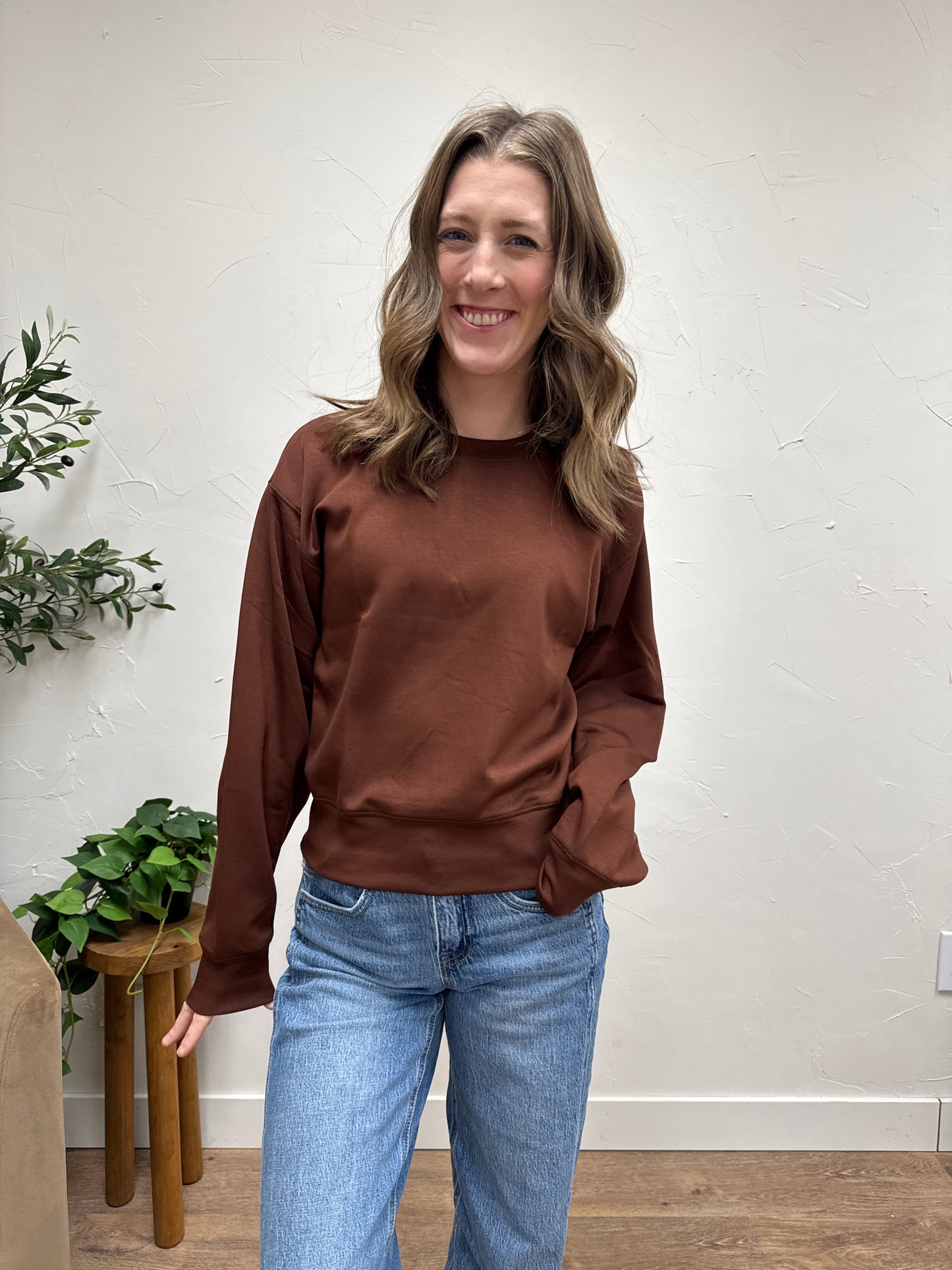 Double Knit Classic Crew Neck Sweatshirt