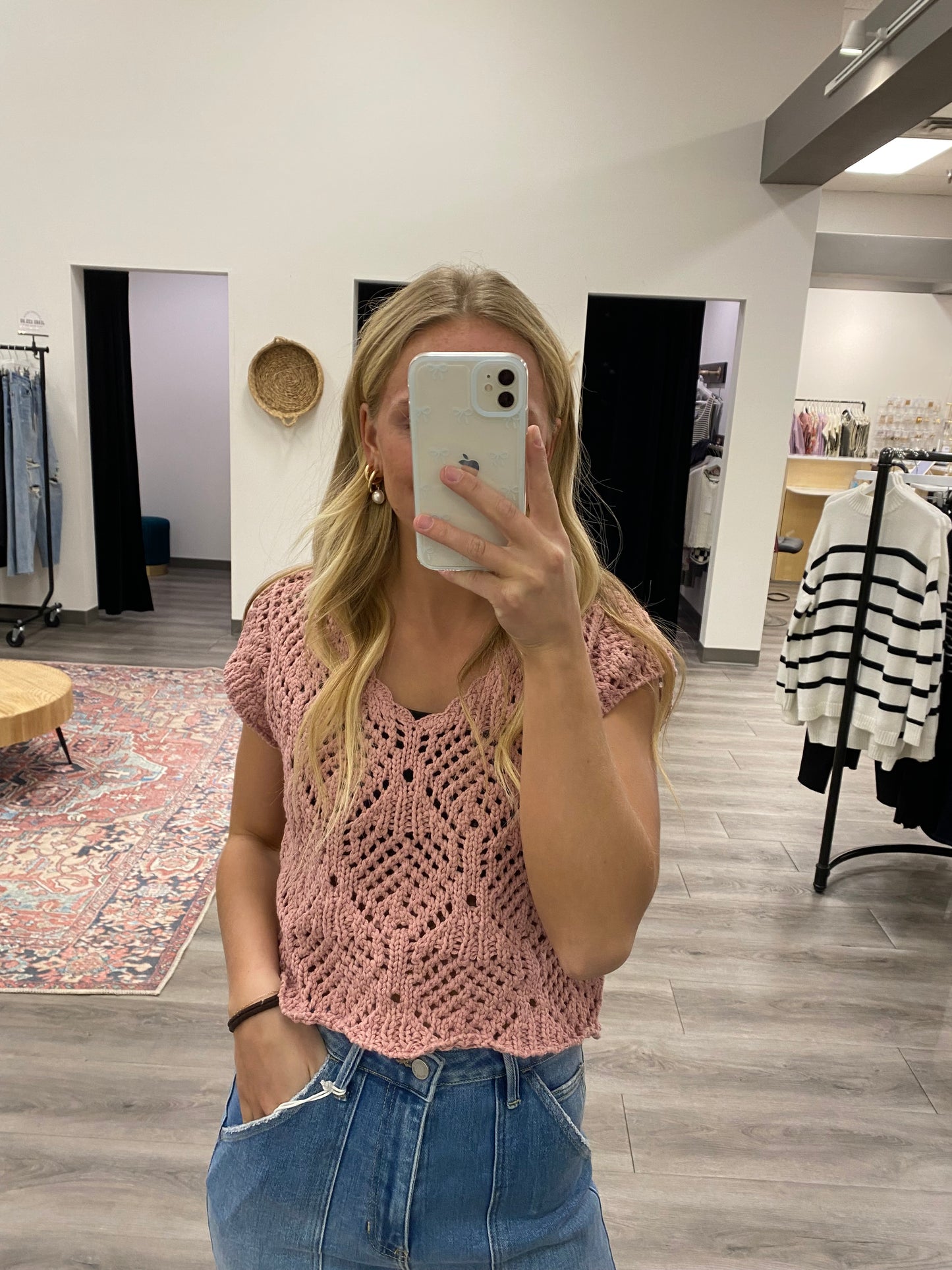 Kendra Crochet Top