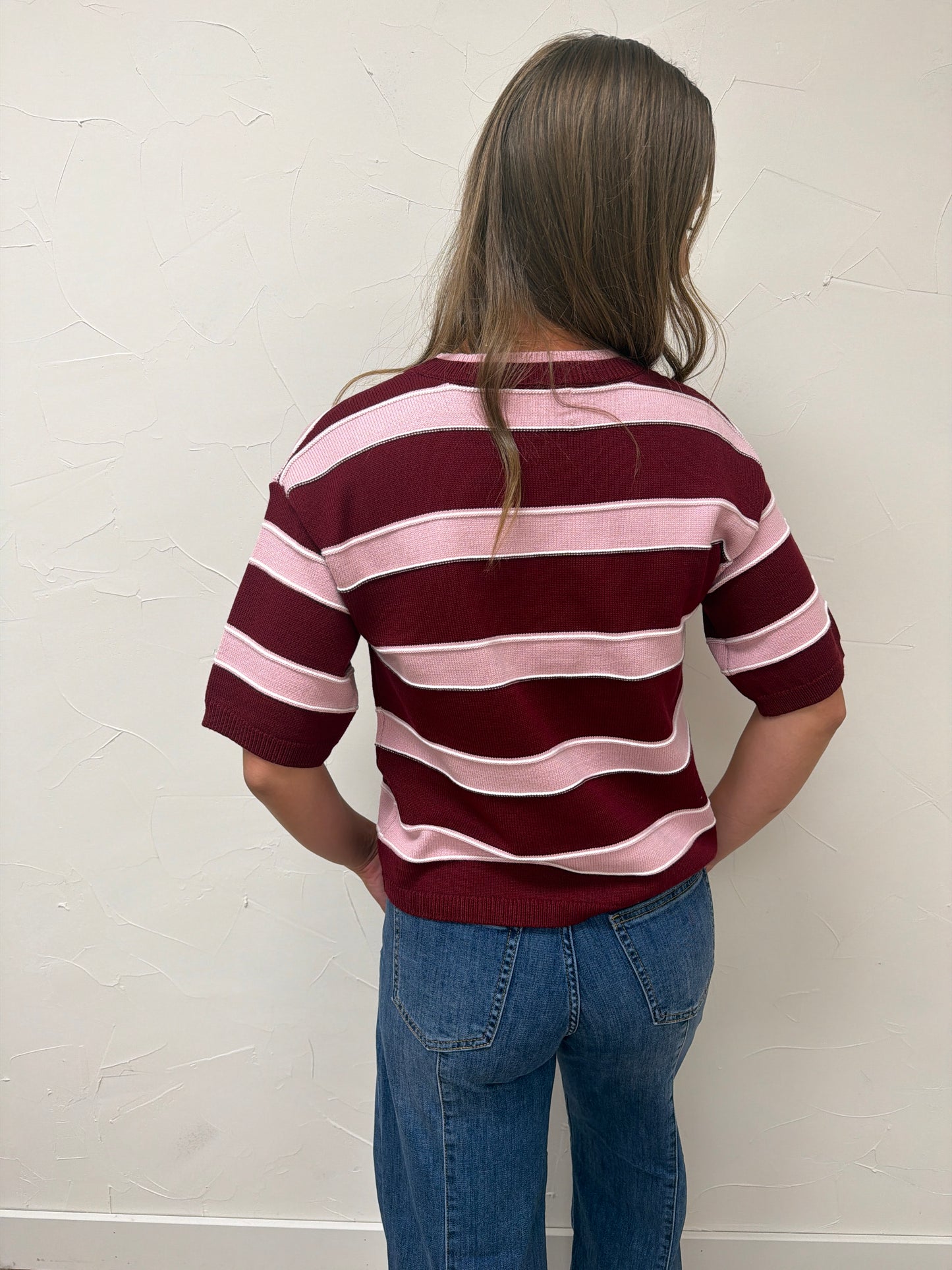 Transitional Stripe Sweater Top