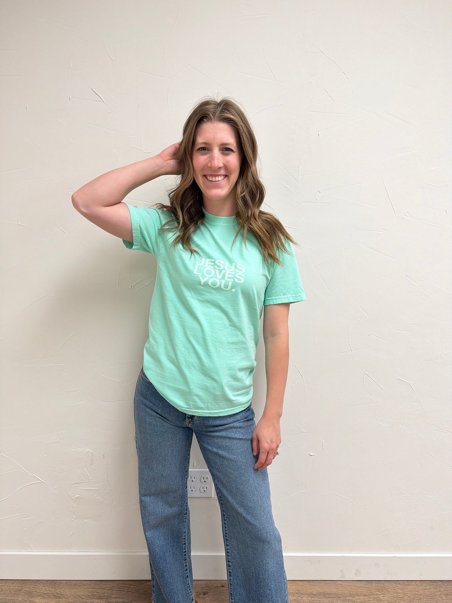 Jesus Loves Me Tee (Green)
