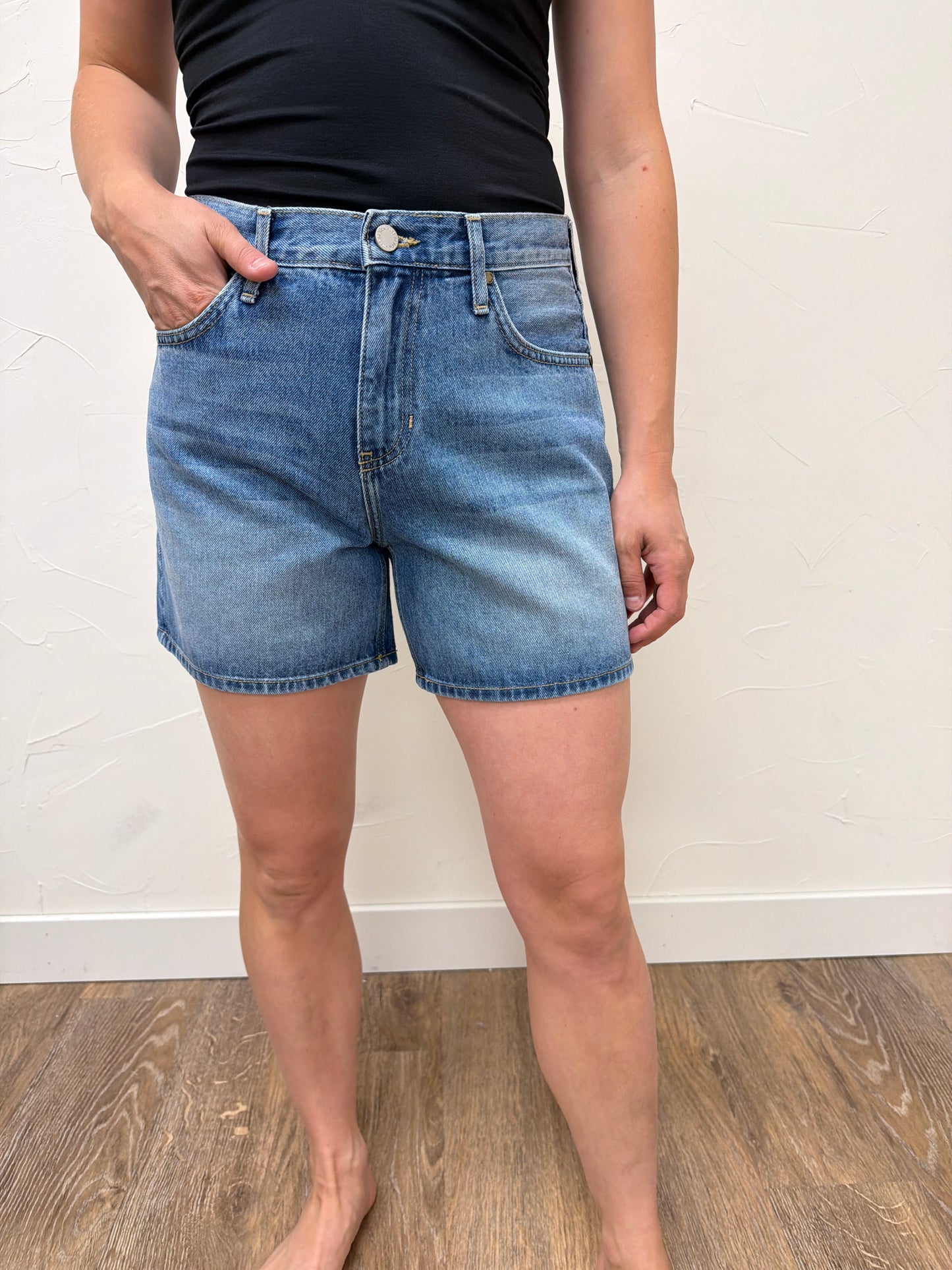 Light Weight Just Black Denim Shorts
